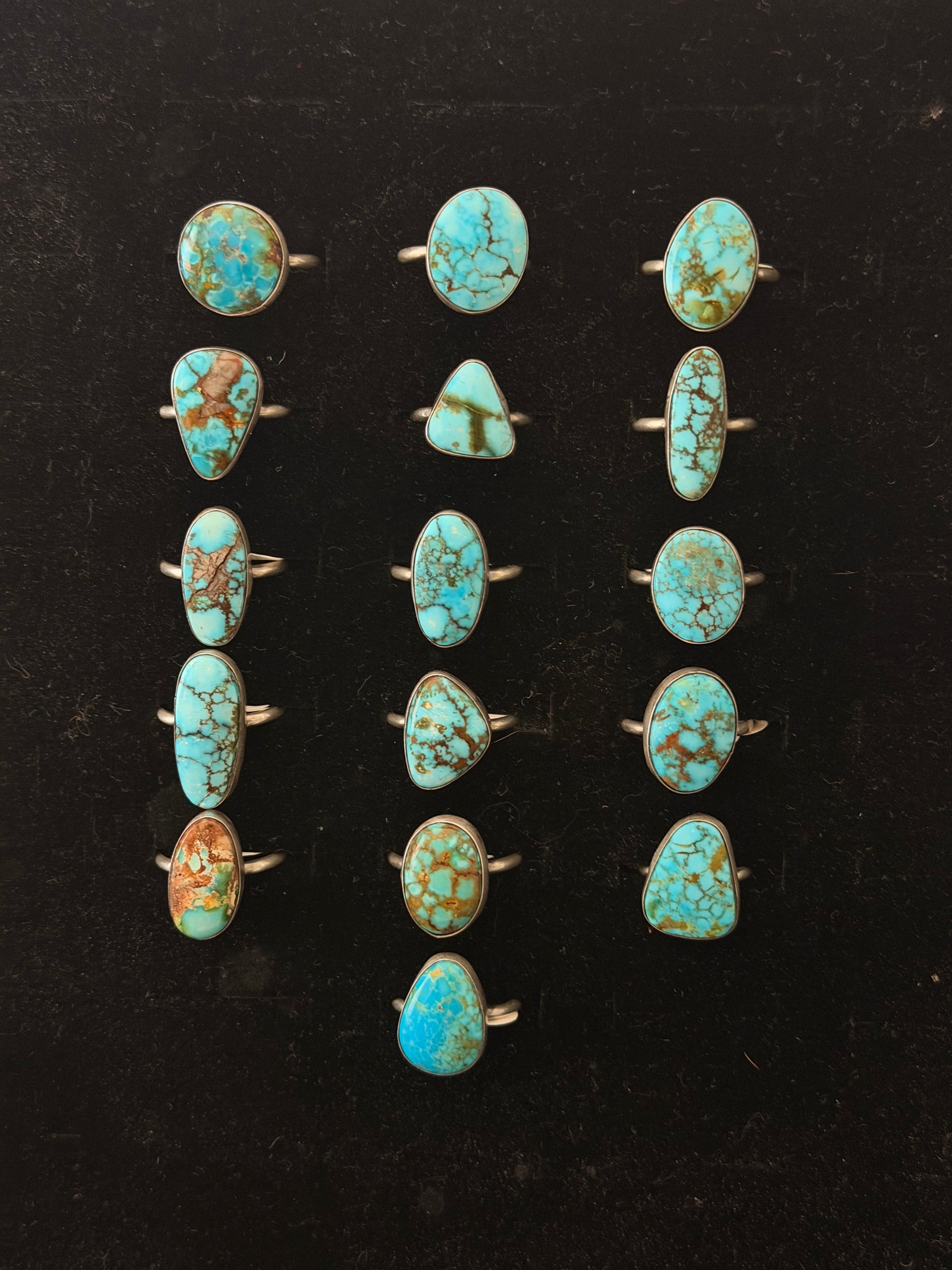 George Rios High Grade Kingman Turquoise & Sterling Silver Ring
