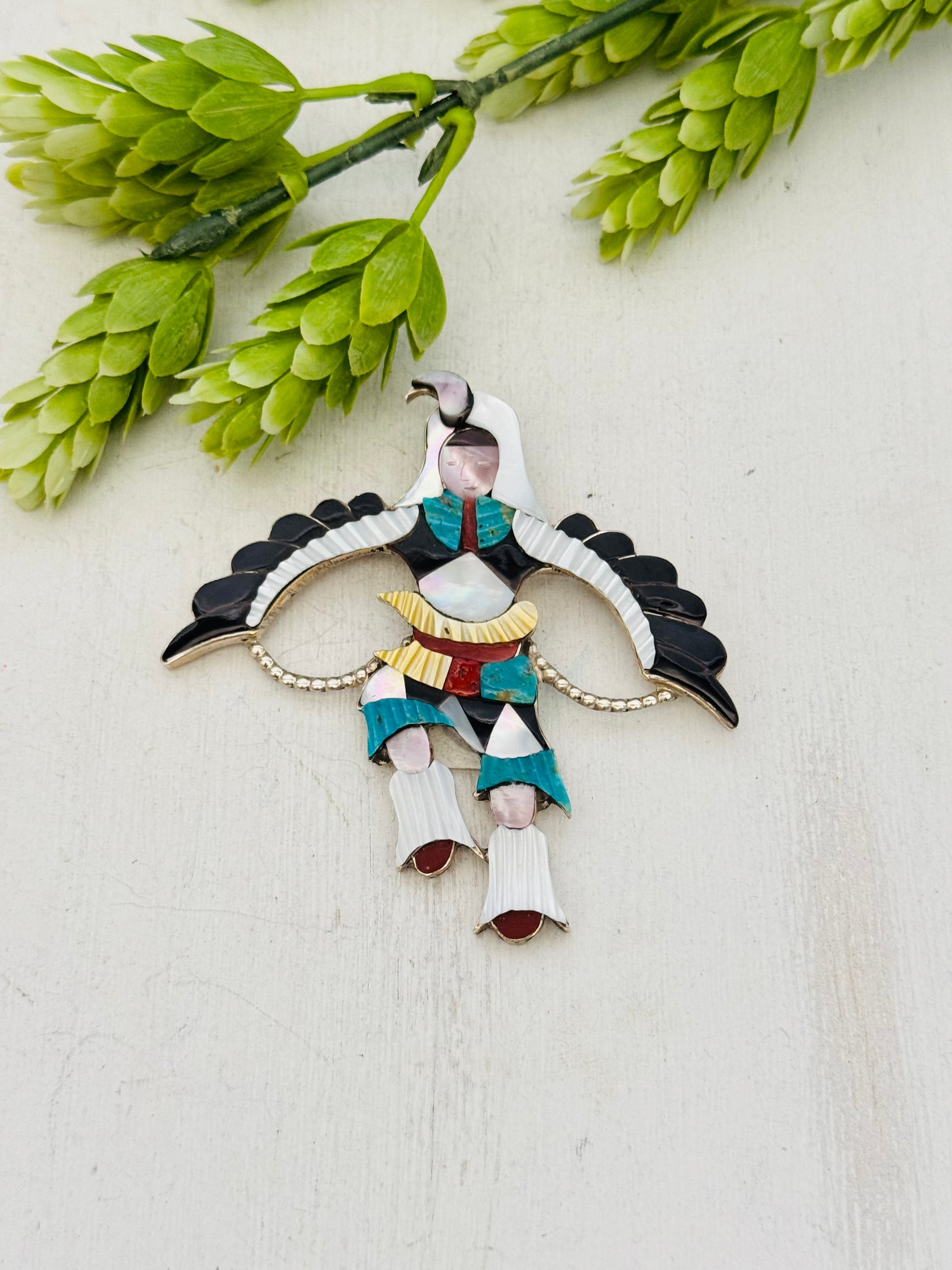 Jonathan Bayook Multi Stone & Sterling Silver Pendant/Pin