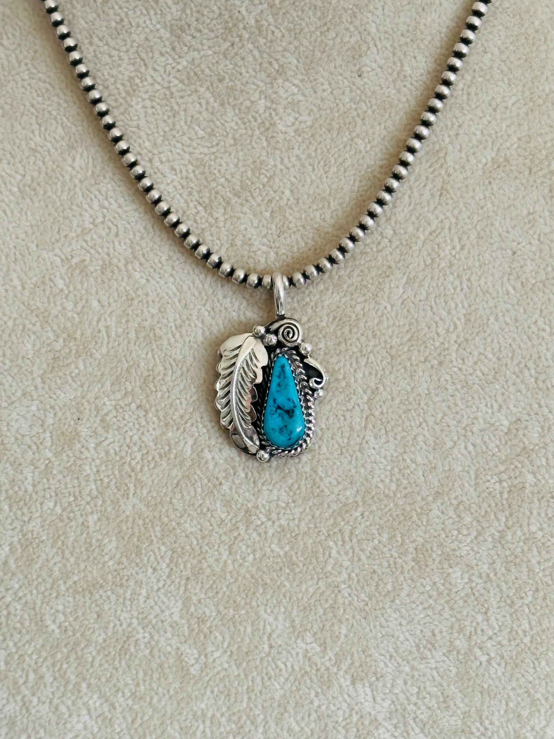 Julia Etsitty Kingman Turquoise & Sterling Silver Pendants