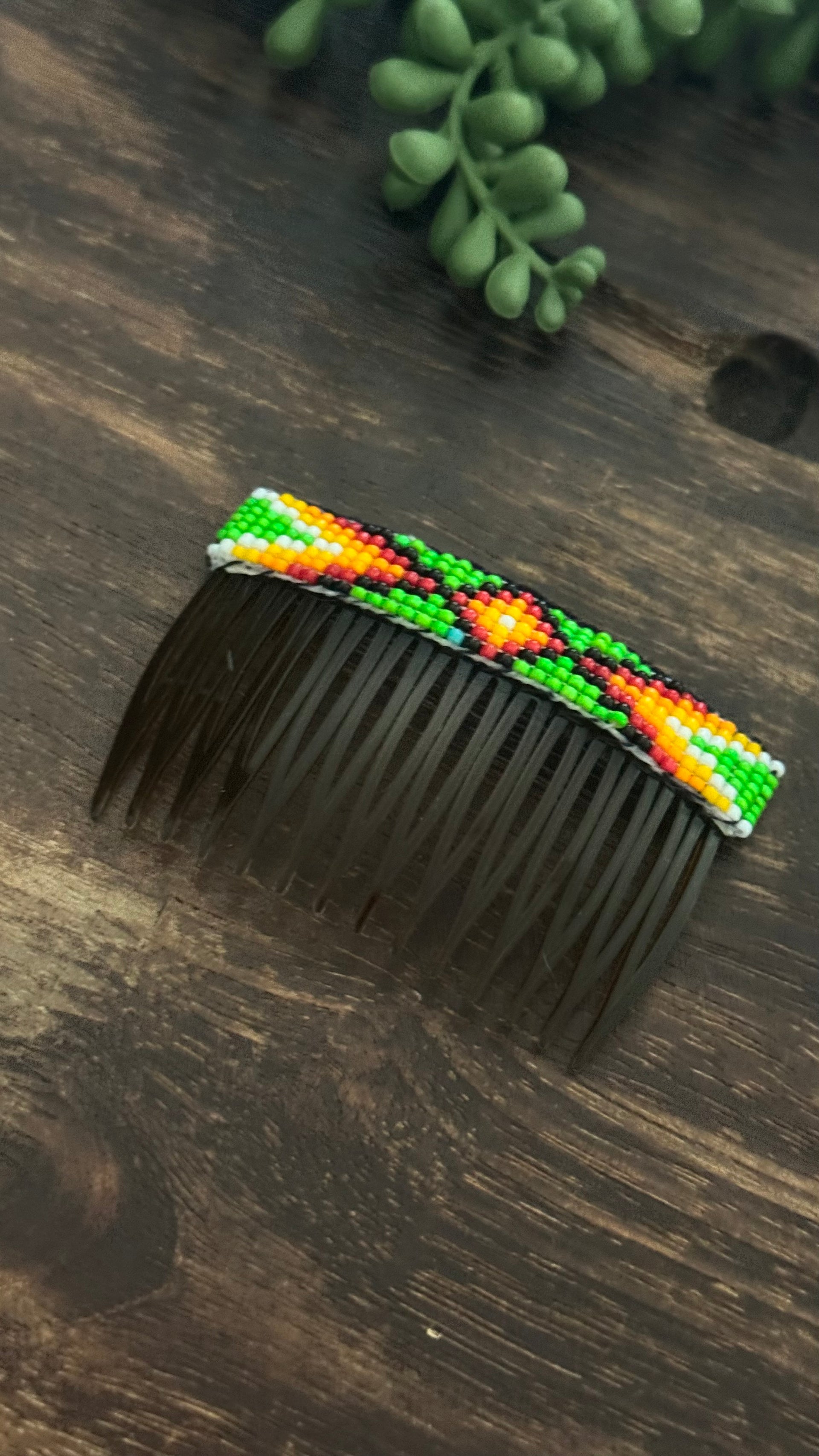 Navajo Made Beaded Hair Combs