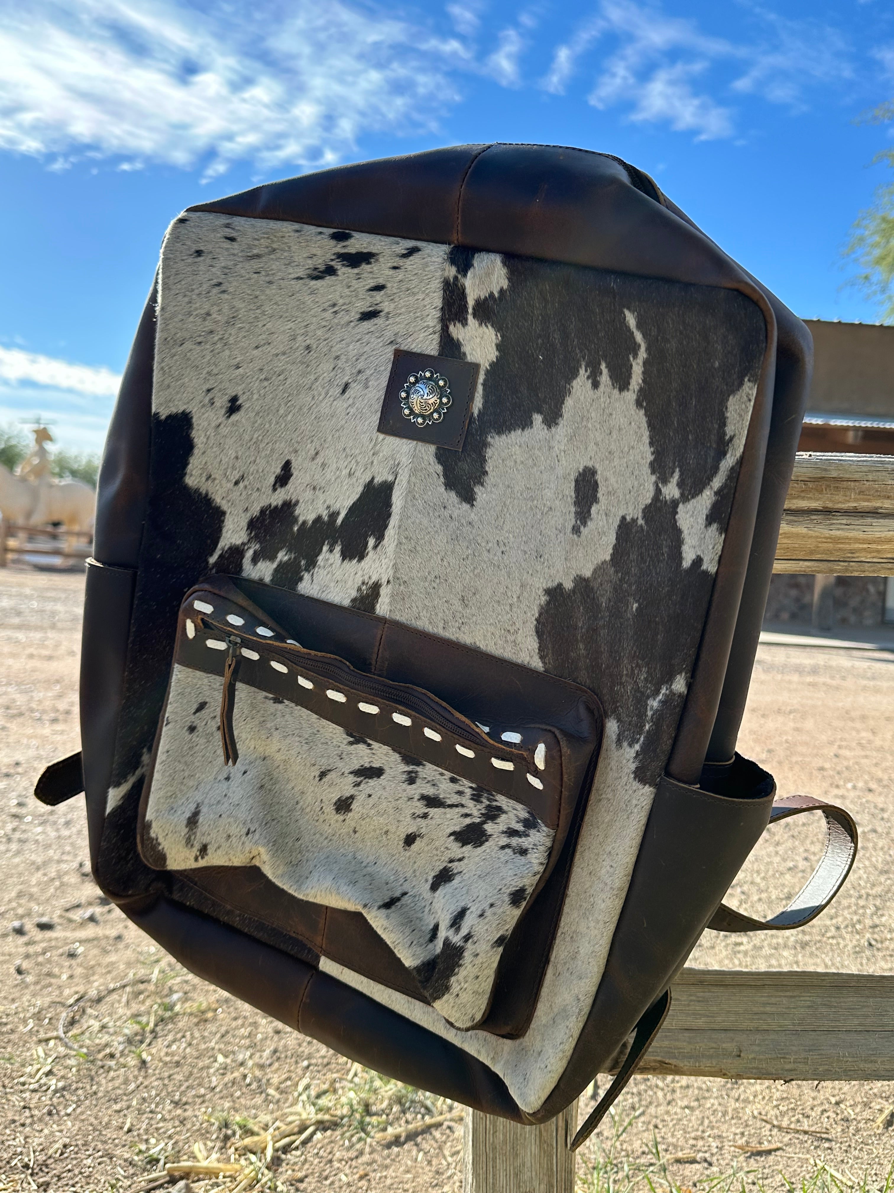 Genuine Cowhide Back Pack/Diaper Bag