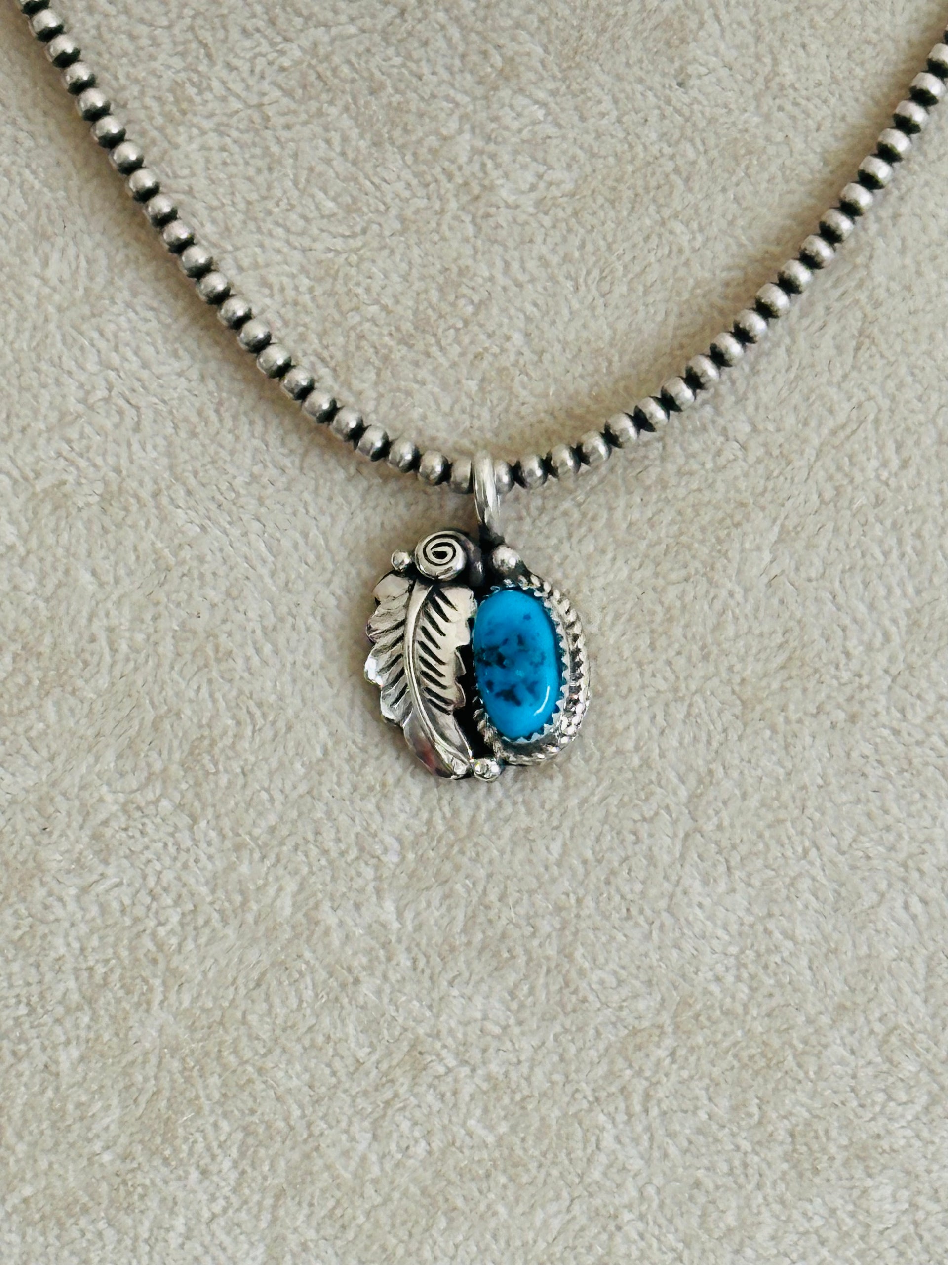 Julia Etsitty Kingman Turquoise & Sterling Silver Pendants
