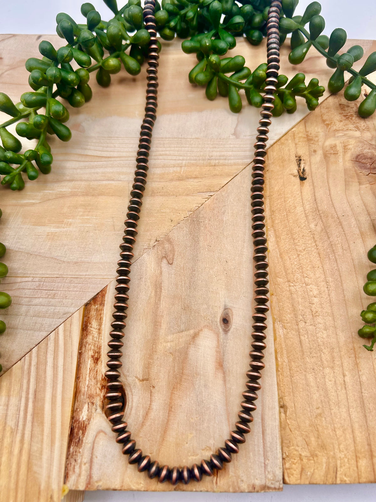 Navajo Made Strung Copper Disc Pearls