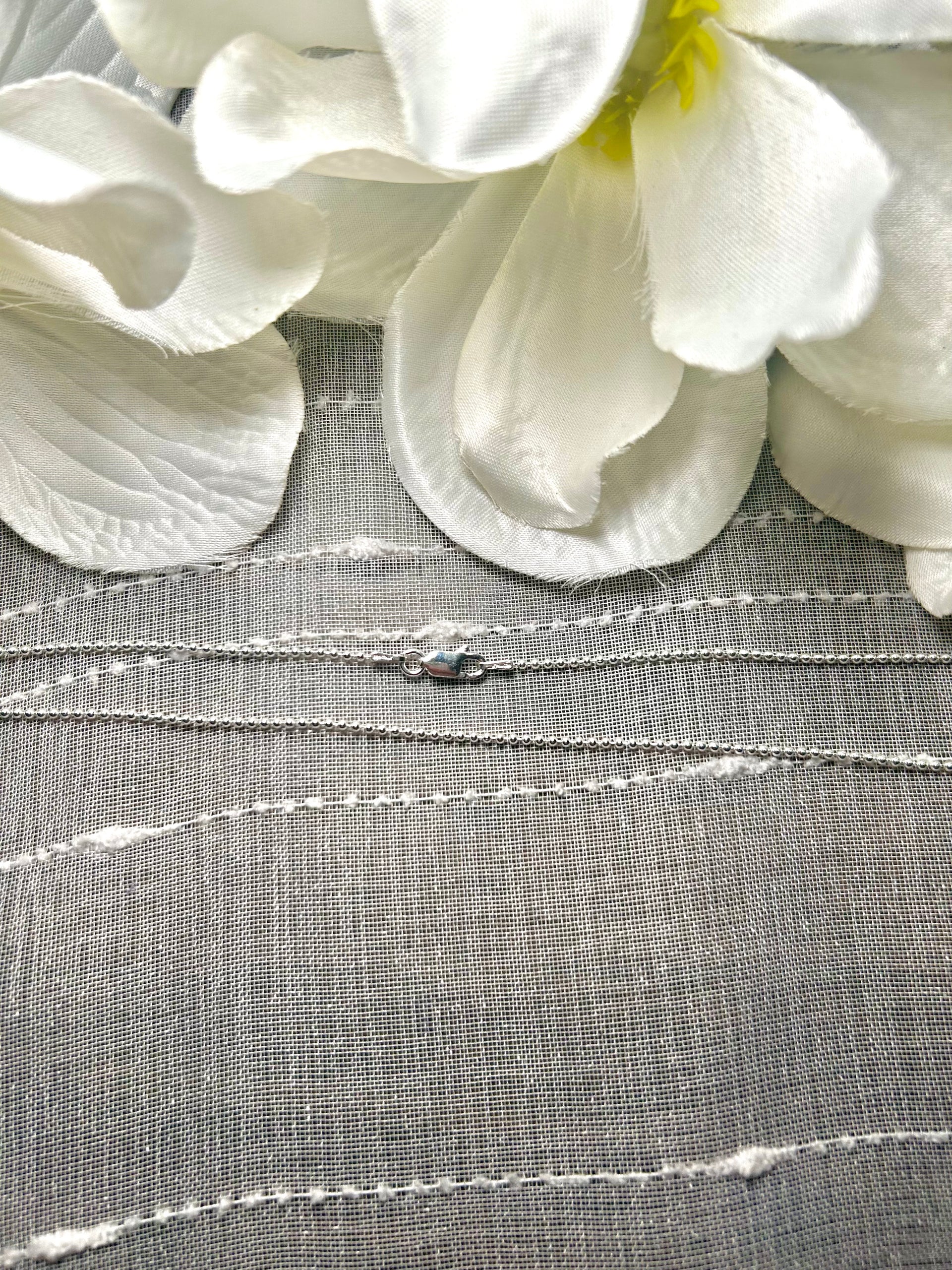 Navajo Made Strung 1 MM Sterling Silver Necklace