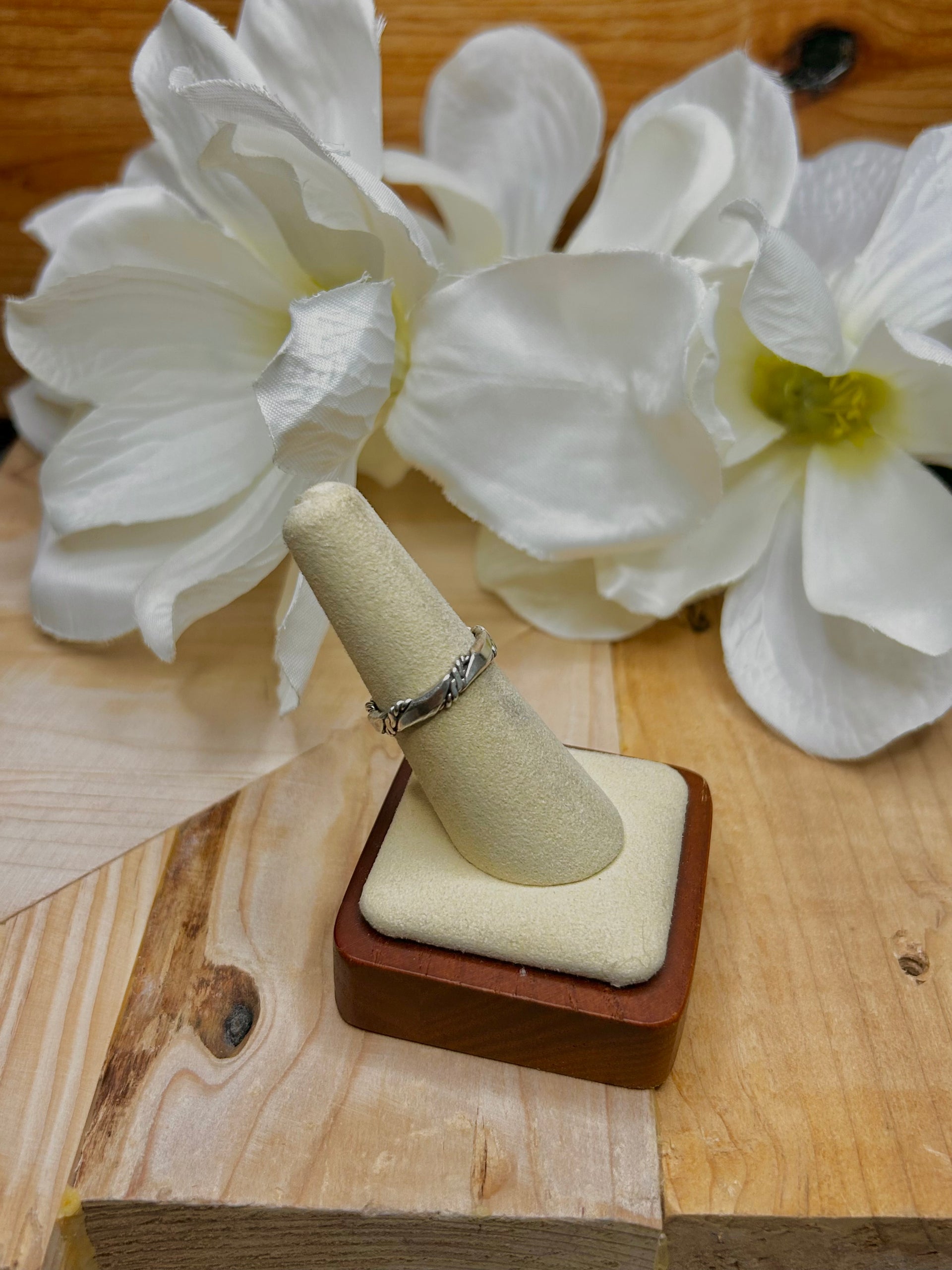 Navajo Made Sterling Silver Cluster Ring