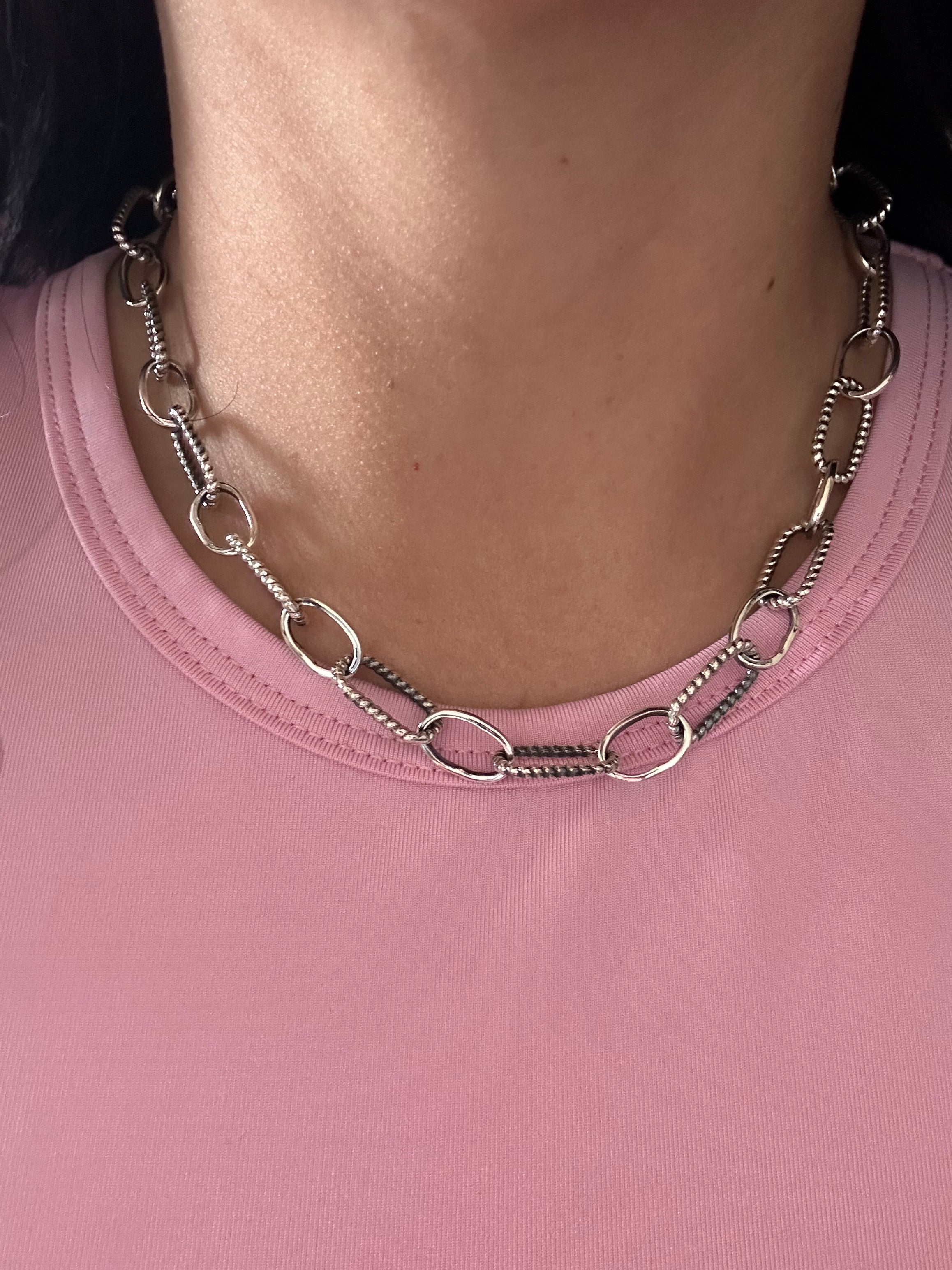 Southwest Handmade Sterling Silver Chain Necklace