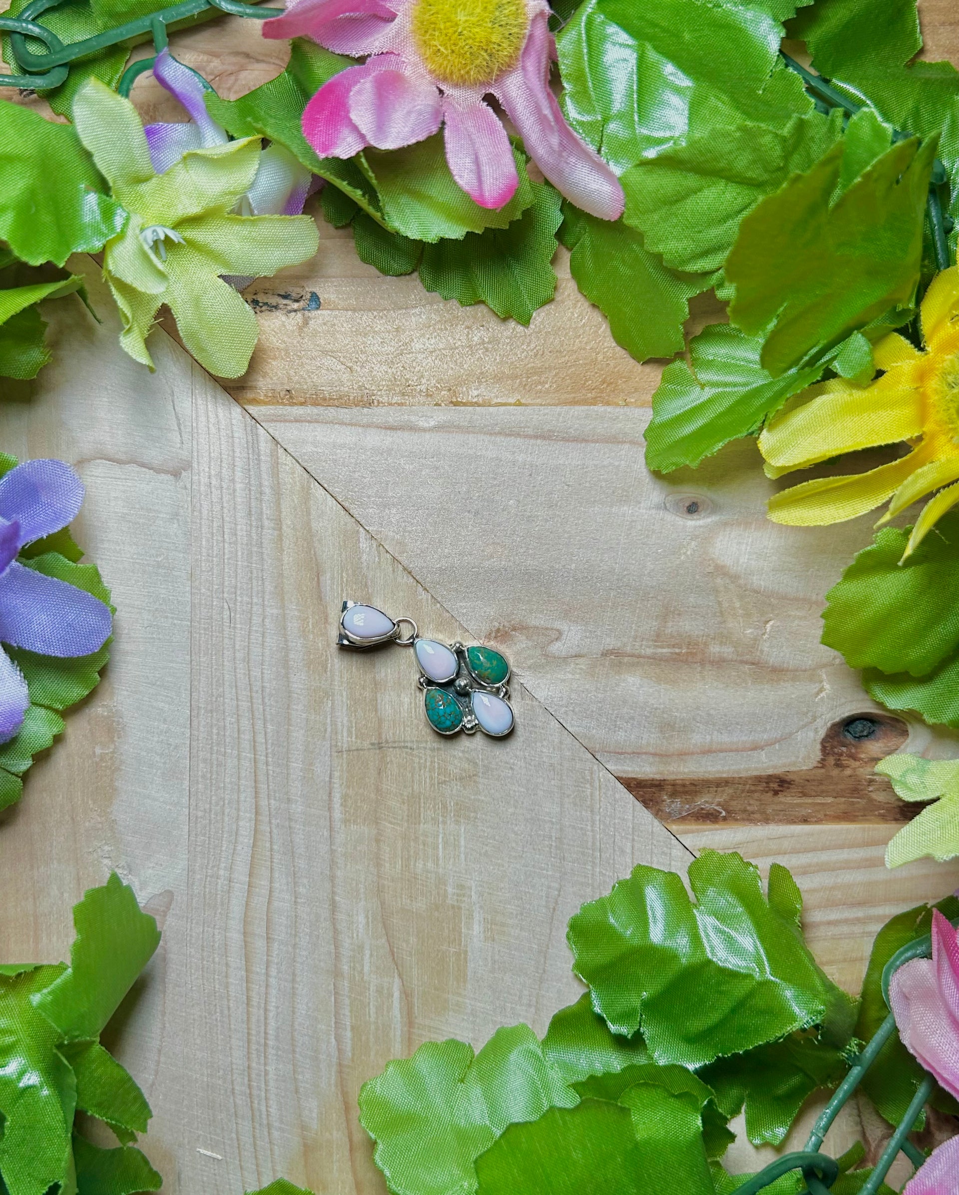 Pearline Spencer Multi Stone & Sterling Silver Pendant