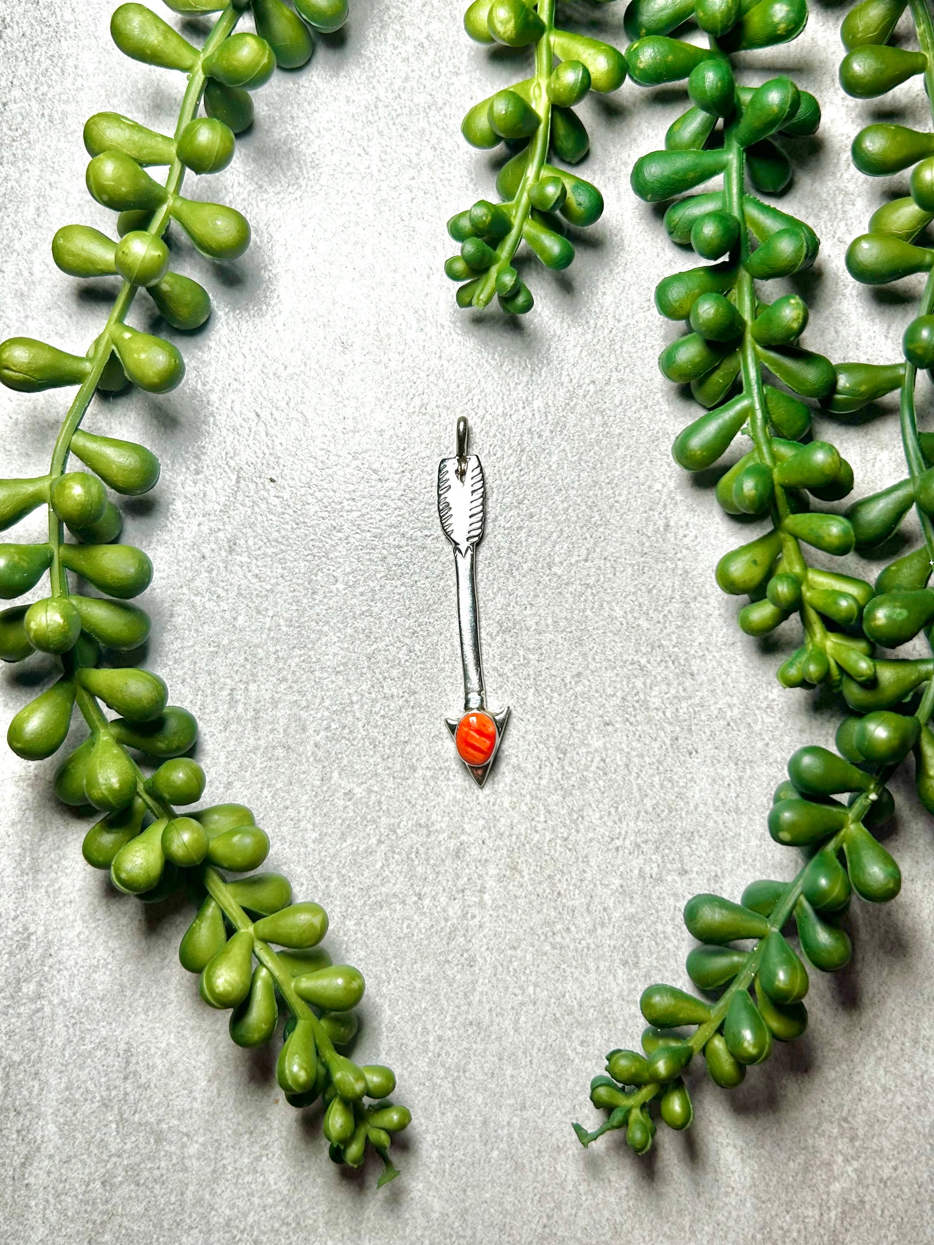 Joe Martinez Spiny Oyster & Sterling Silver Pendant