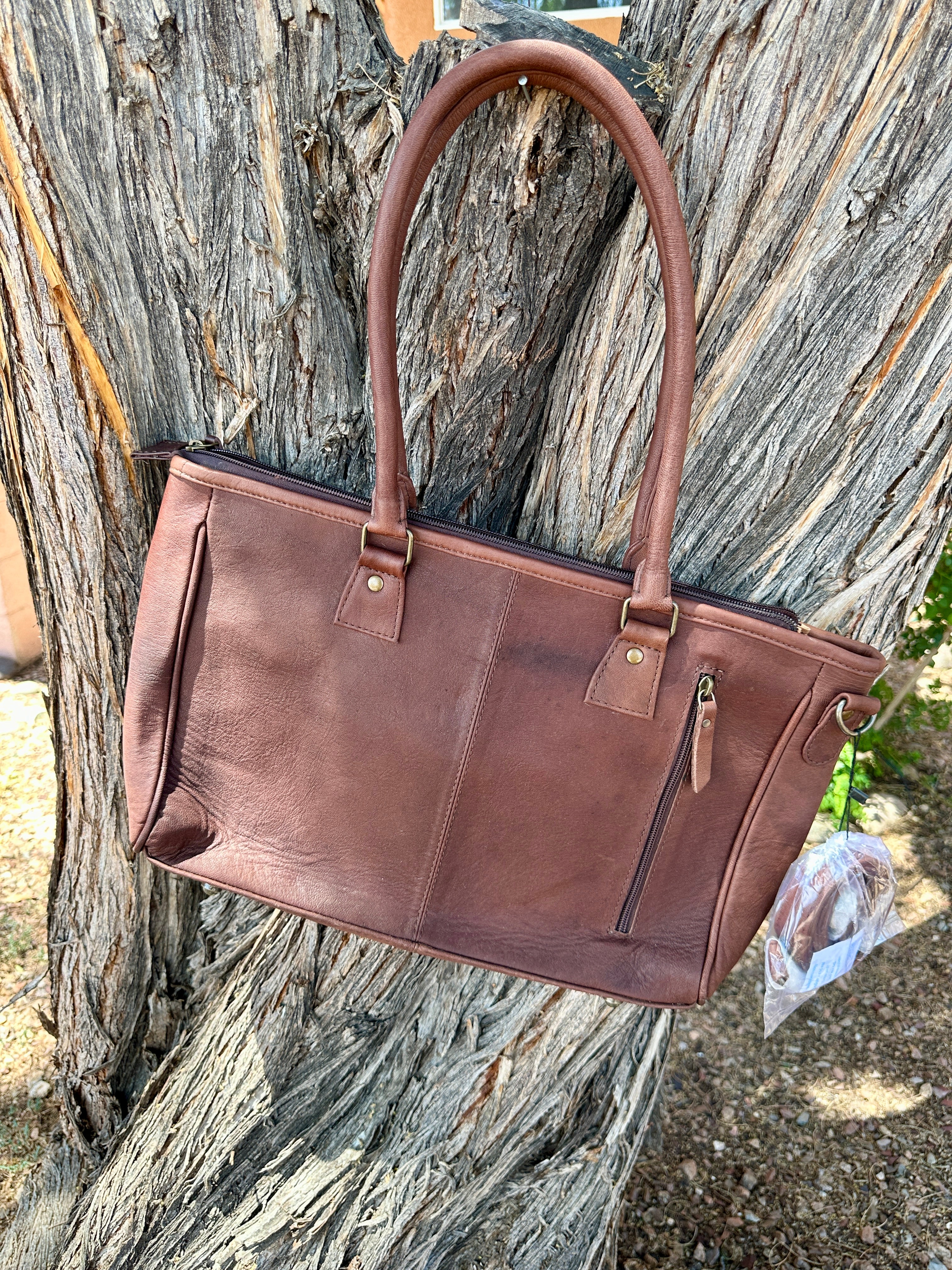 Genuine Tooled Leather & Cowhide Purse