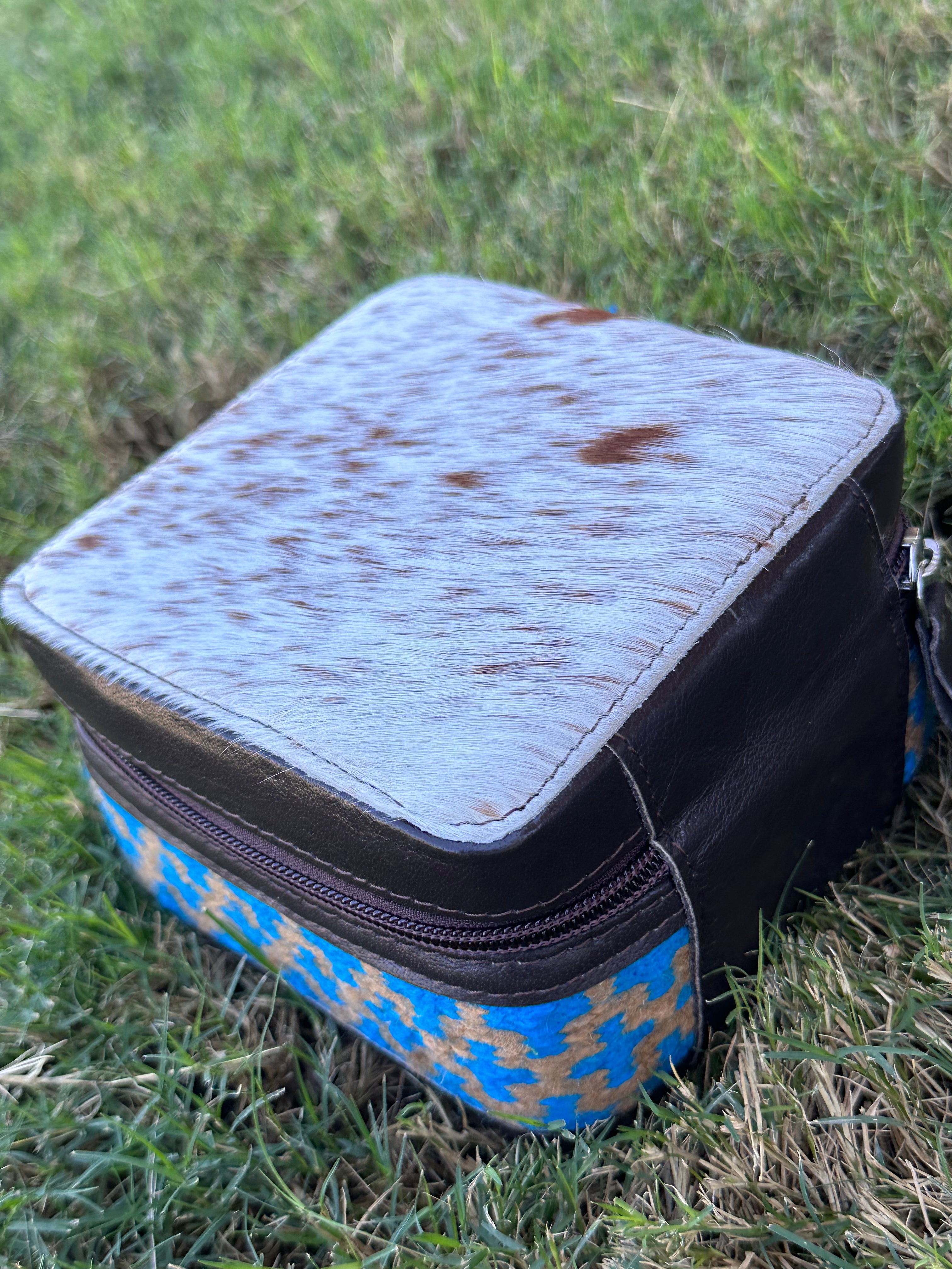 Genuine Leather Cowhide Jewelry Box