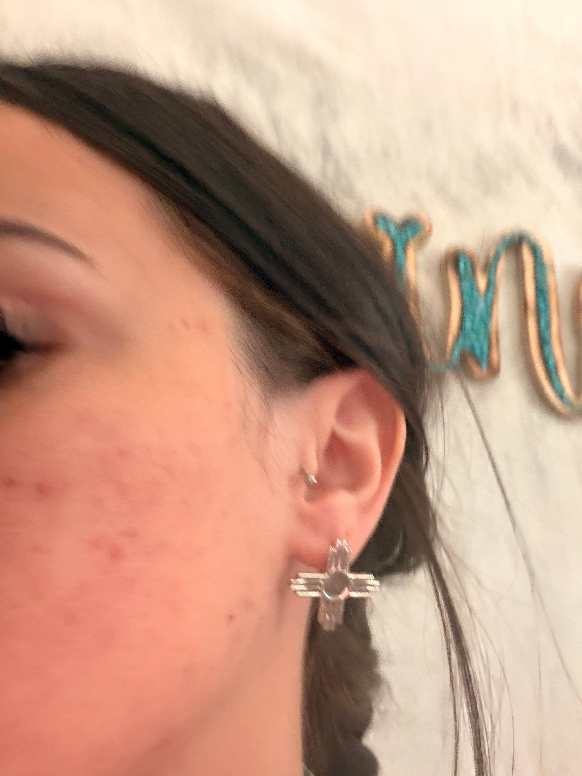 Navajo Made Sterling Silver Post Earrings