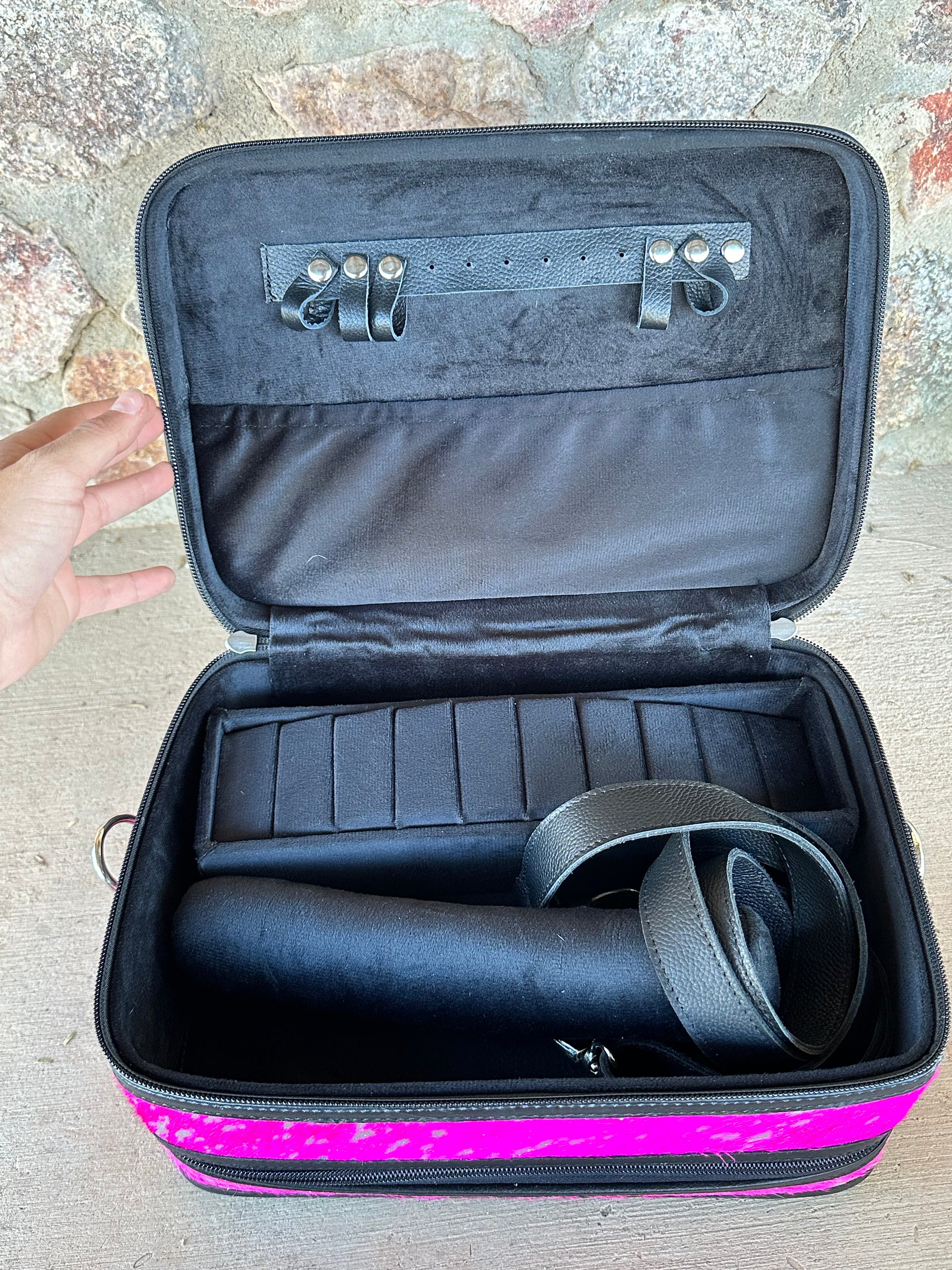 Genuine Leather Cowhide Jewelry Box