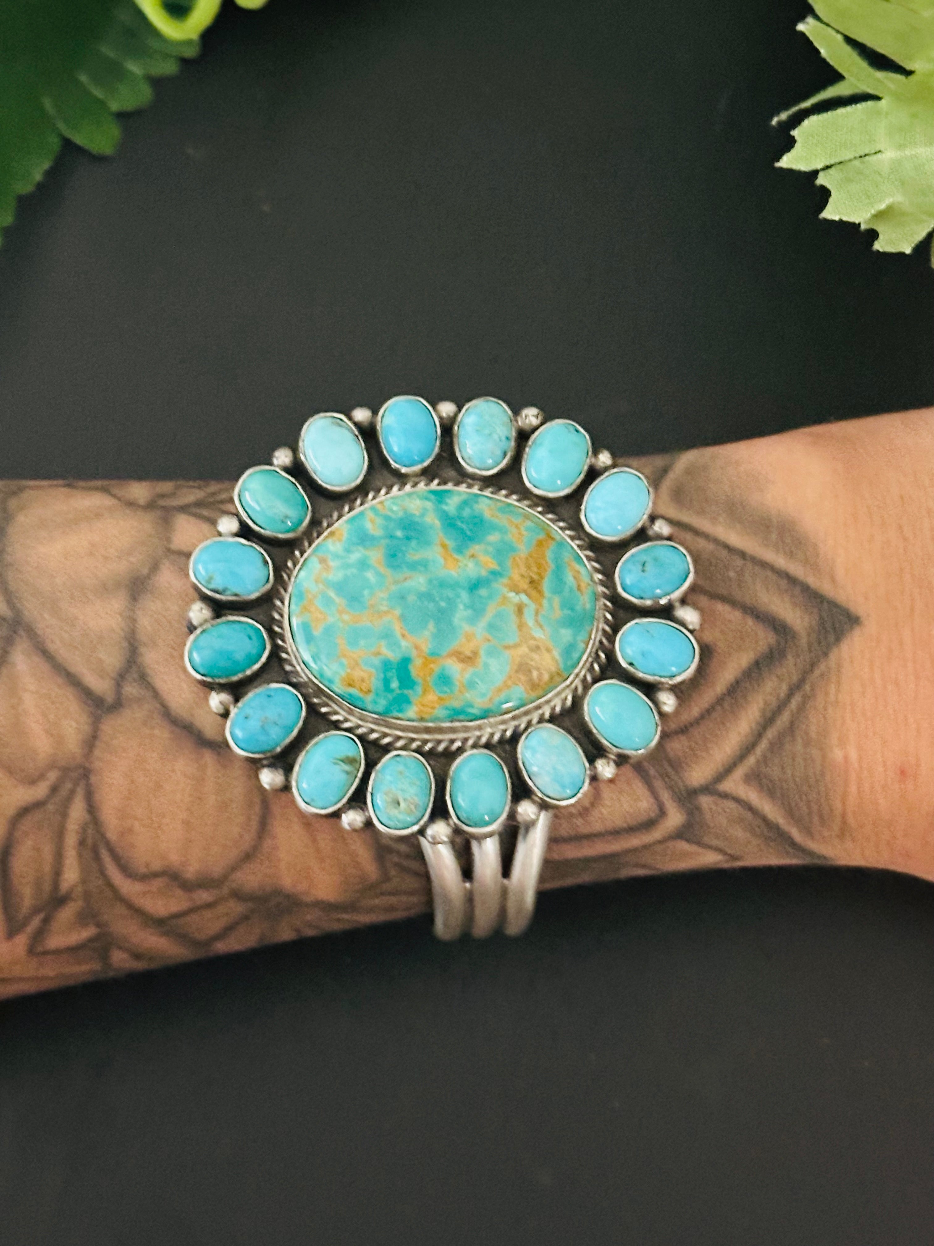 Thomas Francisco Multi Turquoise & Sterling Silver Cuff Bracelet