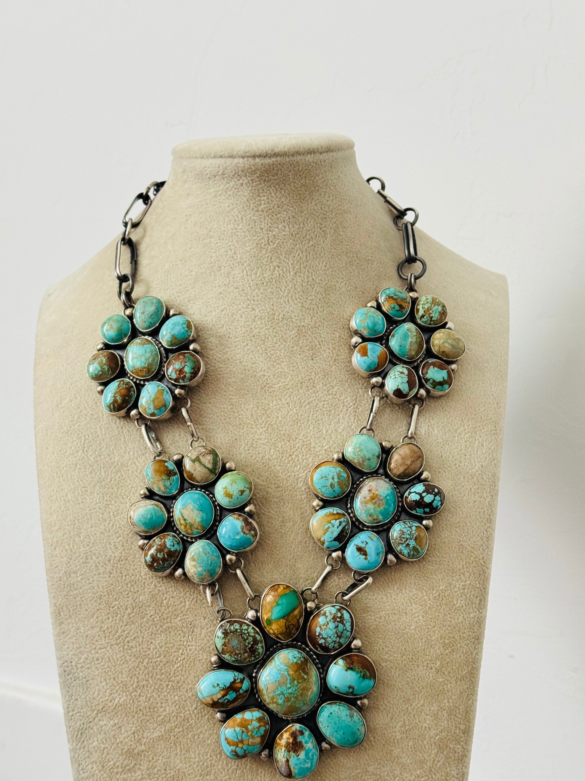 Kathleen Livingston Royston Turquoise & Sterling Silver Necklace Set