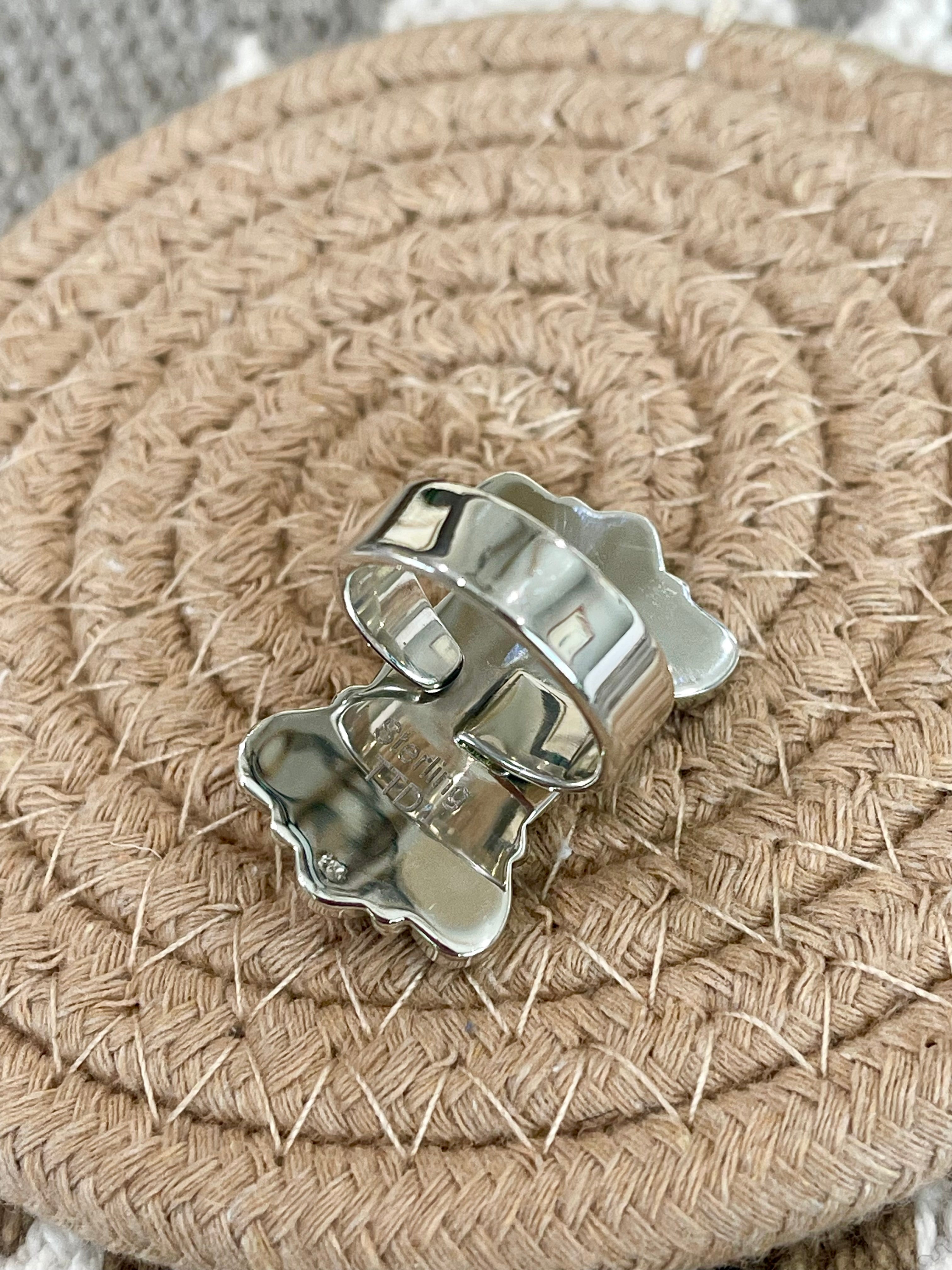 Southwest Handmade Multi Stone & Sterling Silver Adjustable Cluster Ring