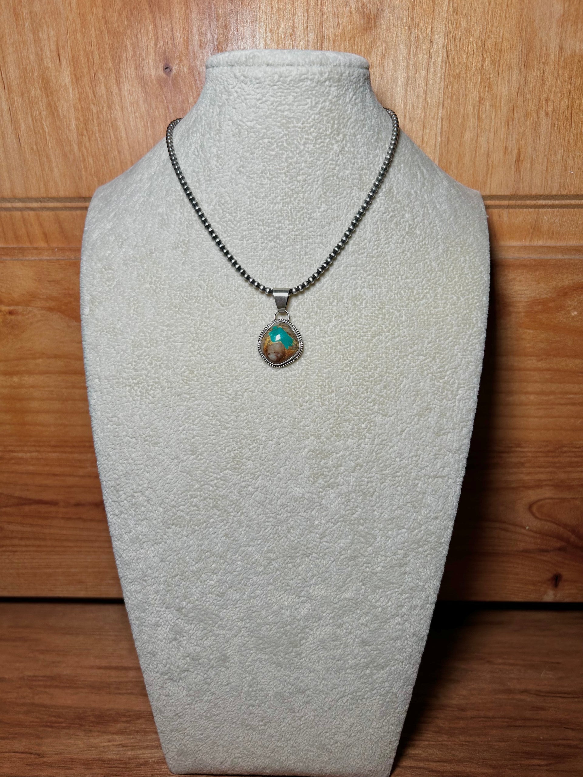 Navajo Made Royston Turquoise & Sterling Silver Pendant
