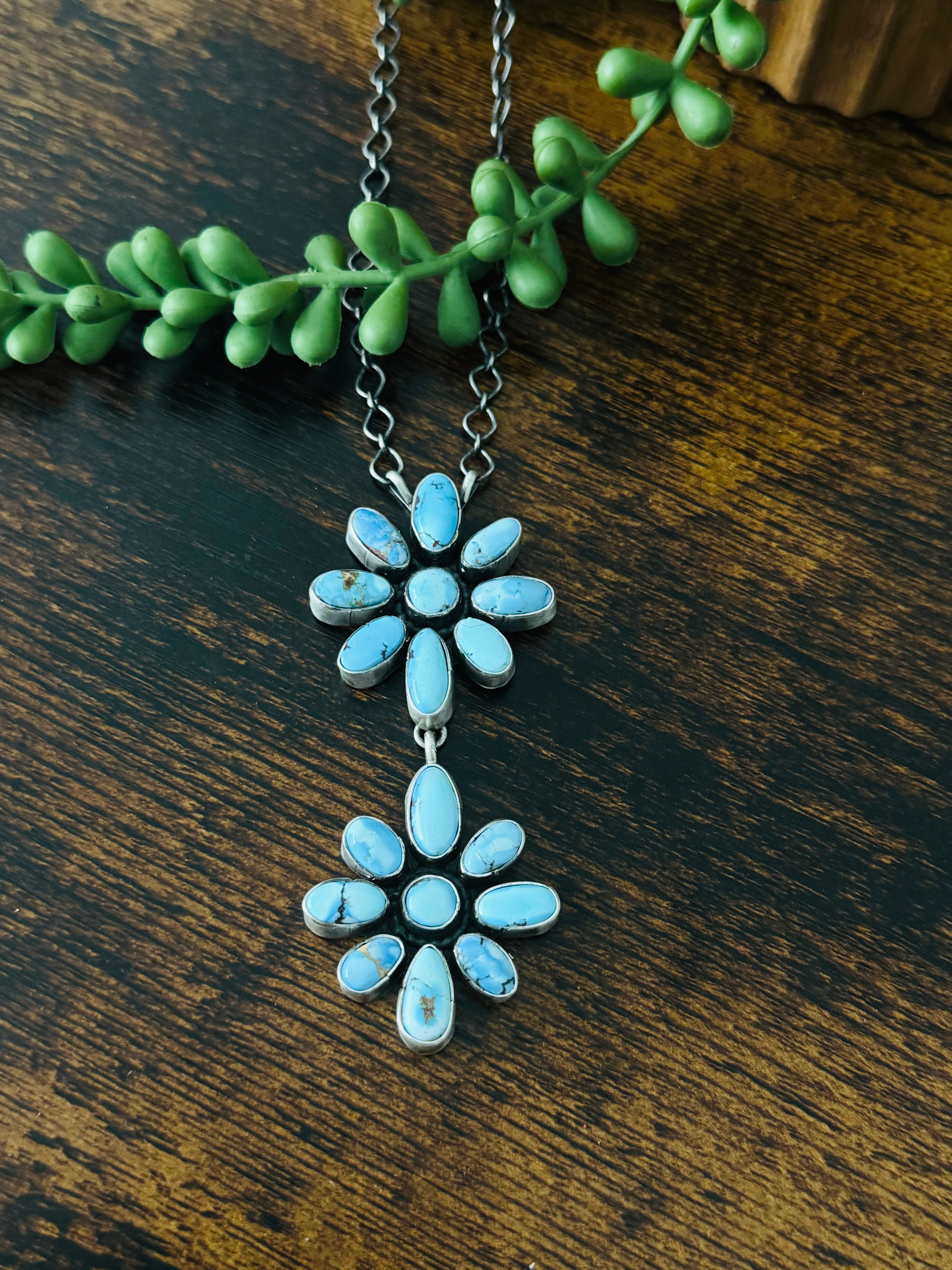 Lorenzo Juan Golden Hills Turquoise & Sterling Silver Necklace