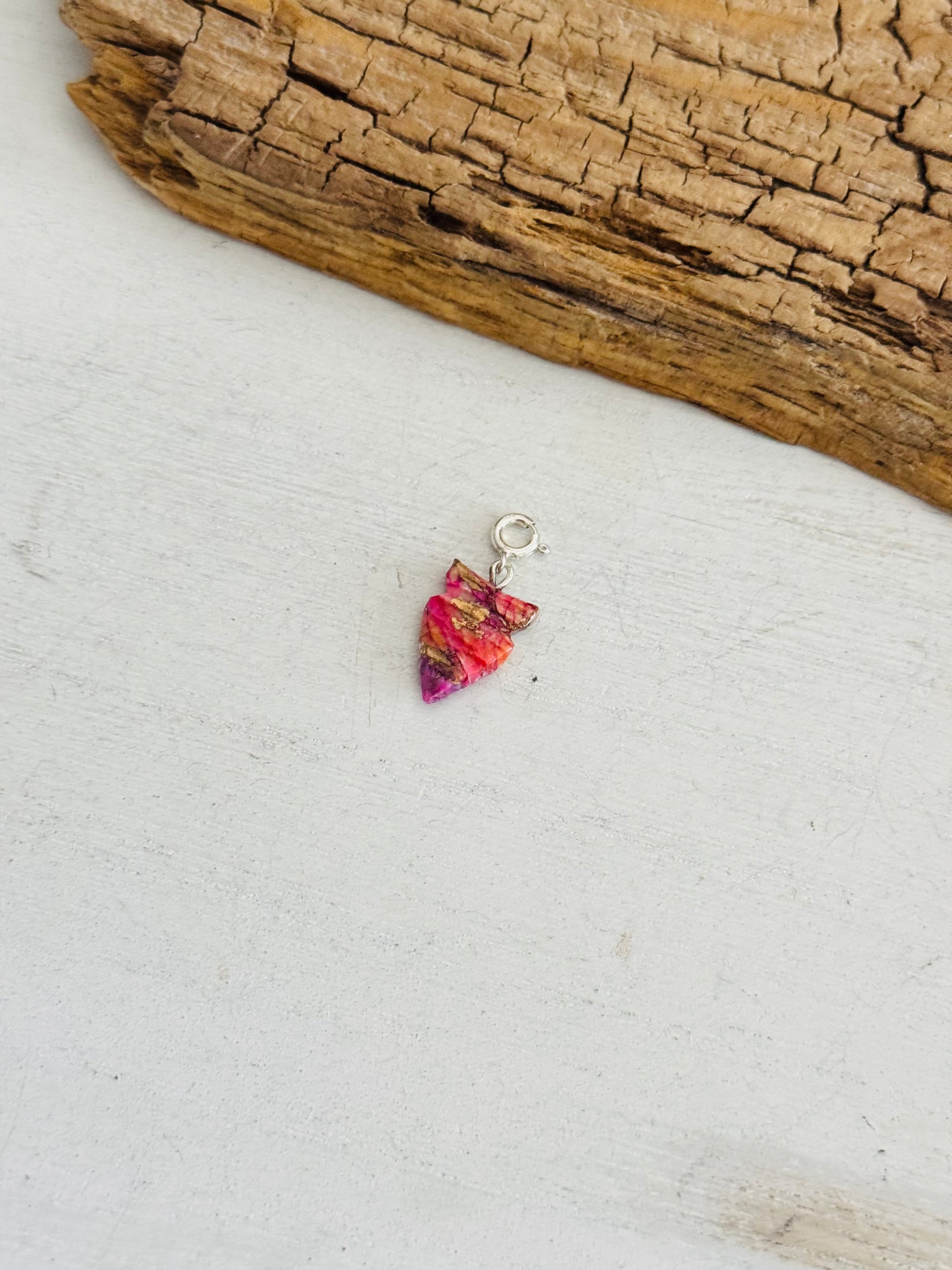 Navajo Made Mohave Turquoise & Sterling Silver Arrowhead Charms