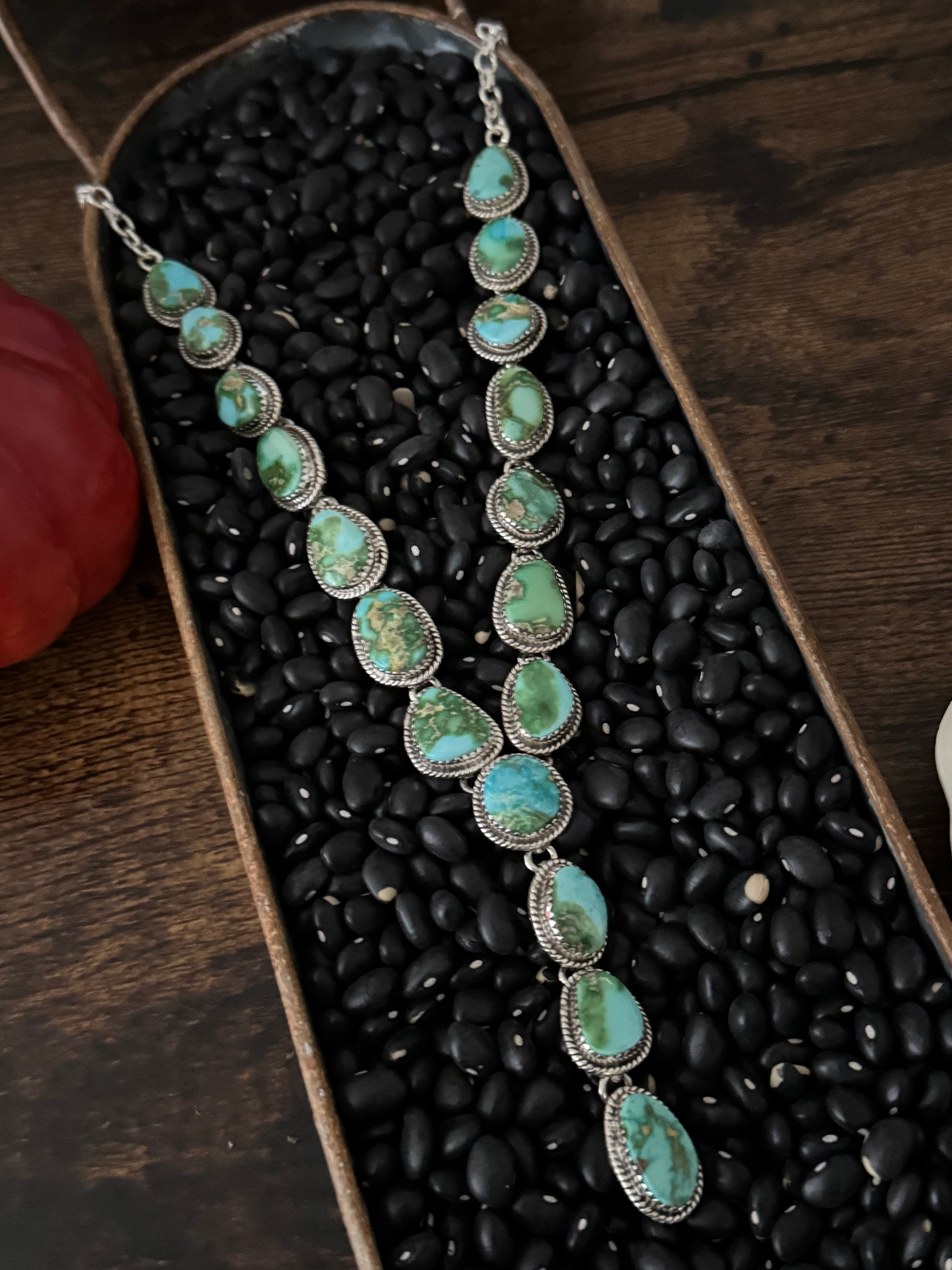 TTD Sonoran Mountain Turquoise & Sterling Silver Lariat Necklace