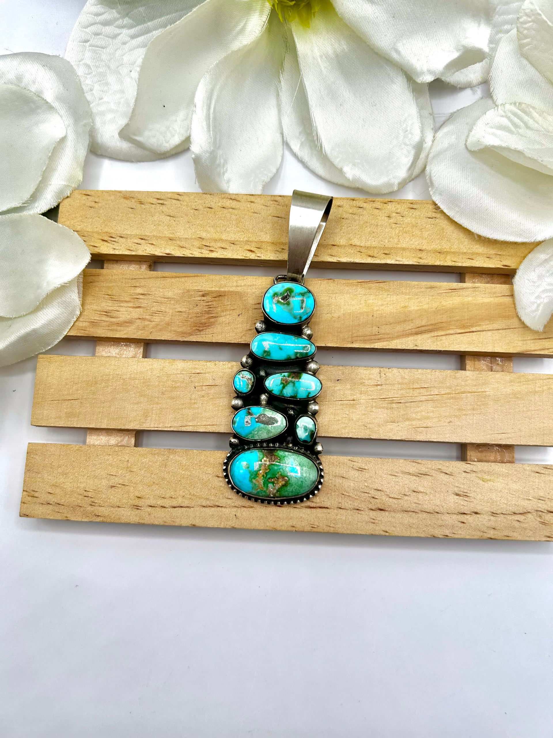 Bobby Johnson Sonoran Gold Turquoise & Sterling Silver Pendant