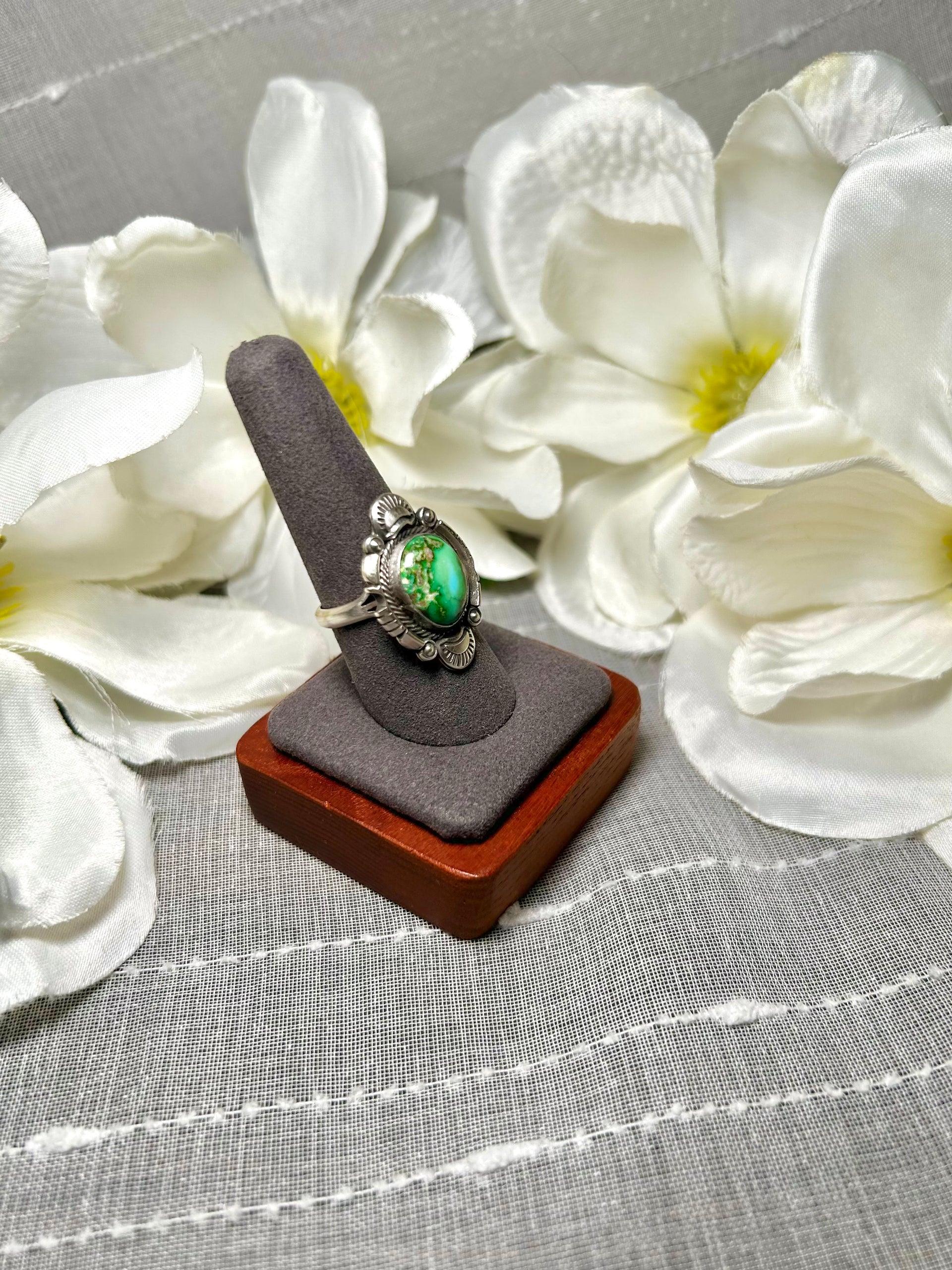 Daniel Benally Sonoran Gold & Sterling Silver Ring Size 8.75