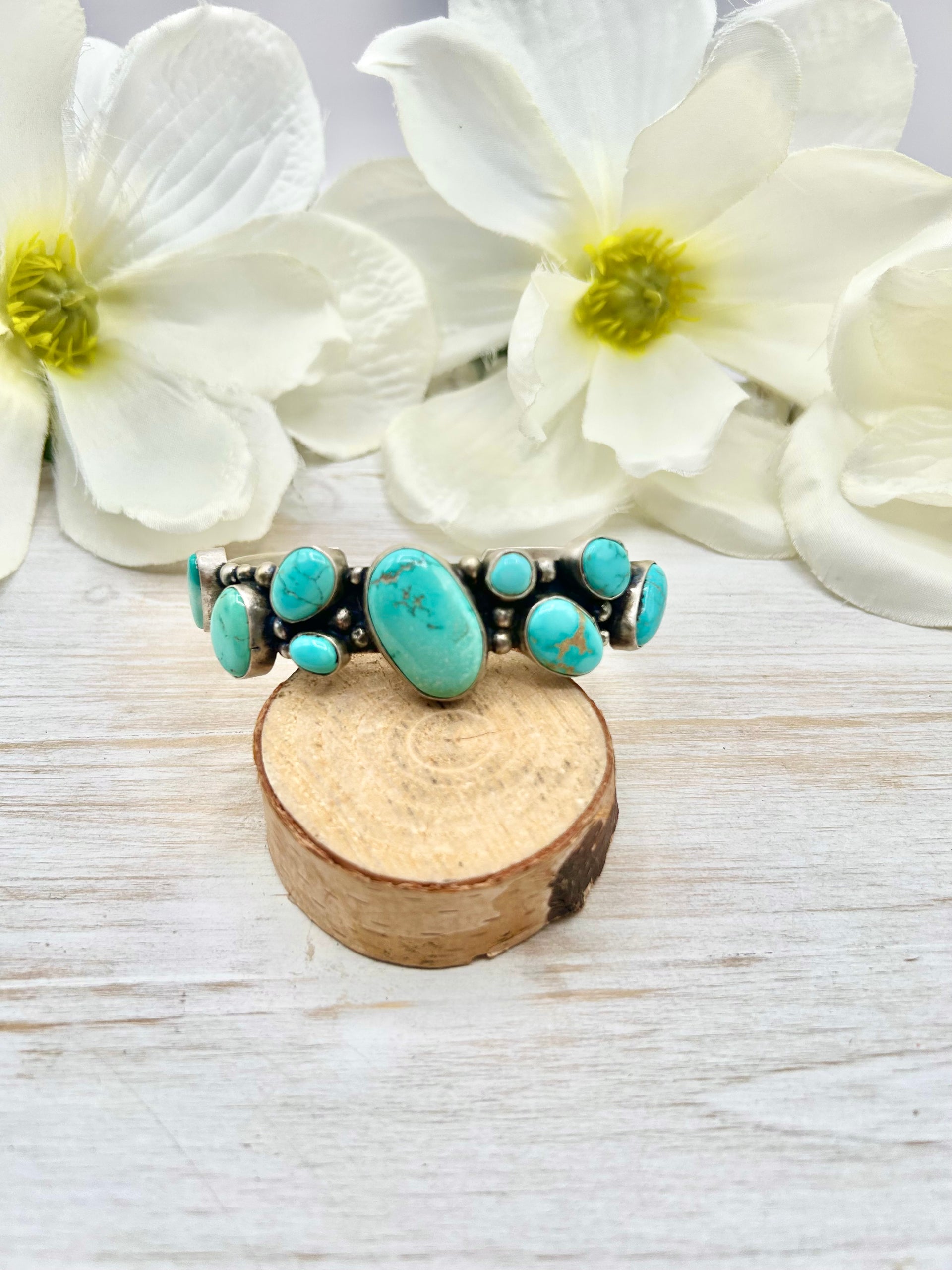 Bobby Johnson Royston Turquoise & Sterling Silver Cuff Bracelet