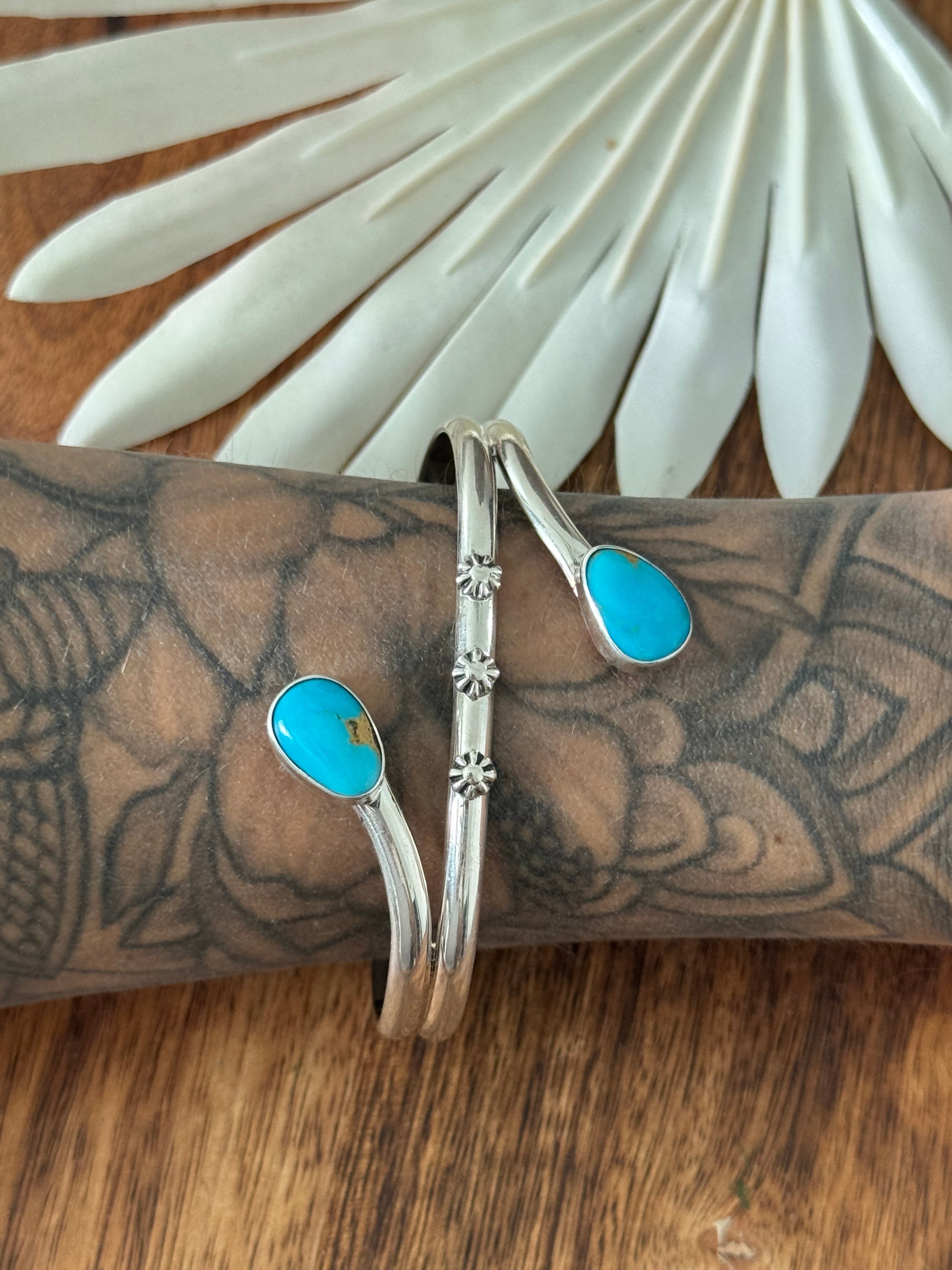 Thomas Yazzie Kingman Turquoise & Sterling Silver Cuff Bracelet