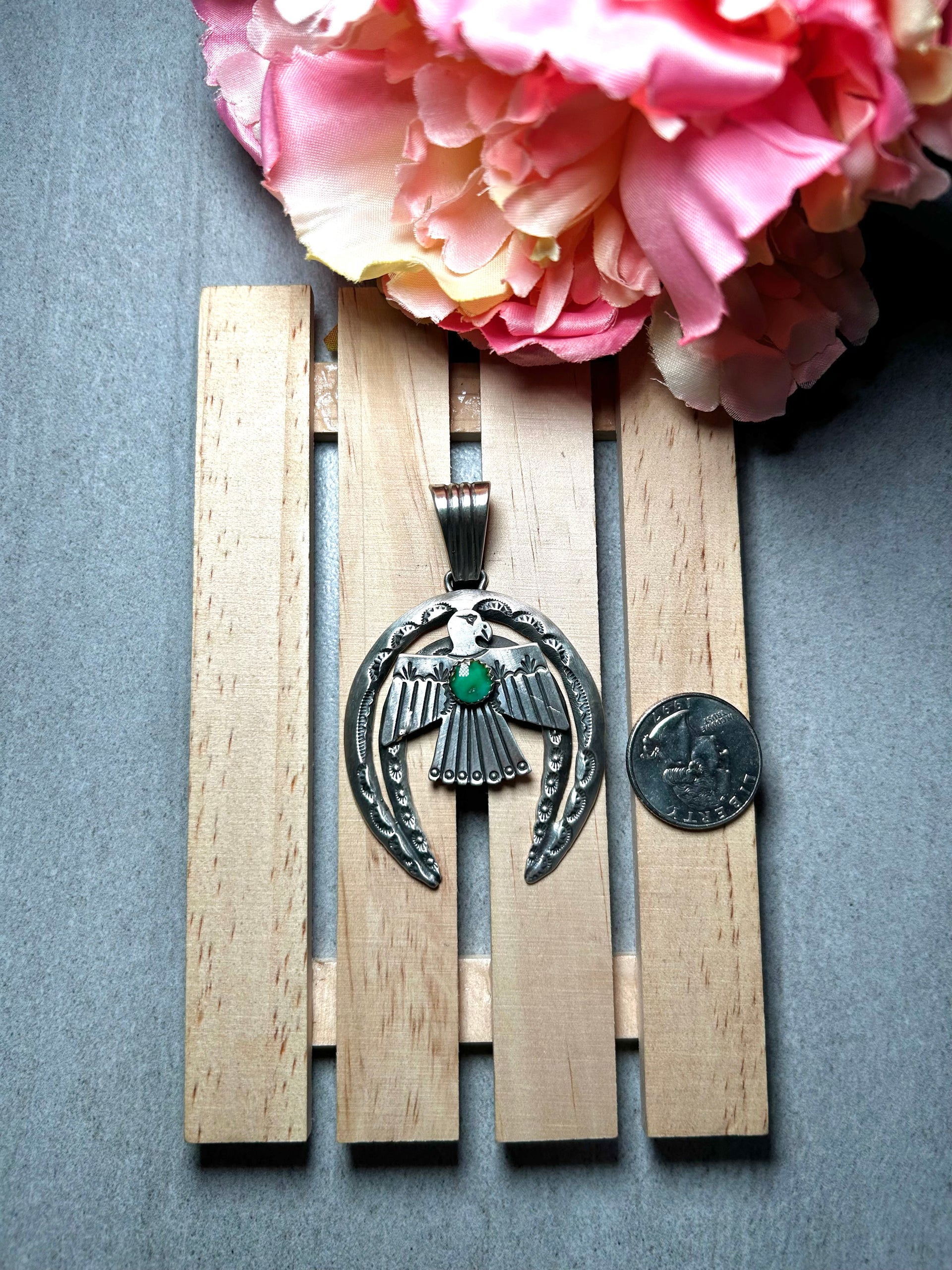 LeRoy James Sonoran Mountain Turquoise & Sterling Silver Pendant