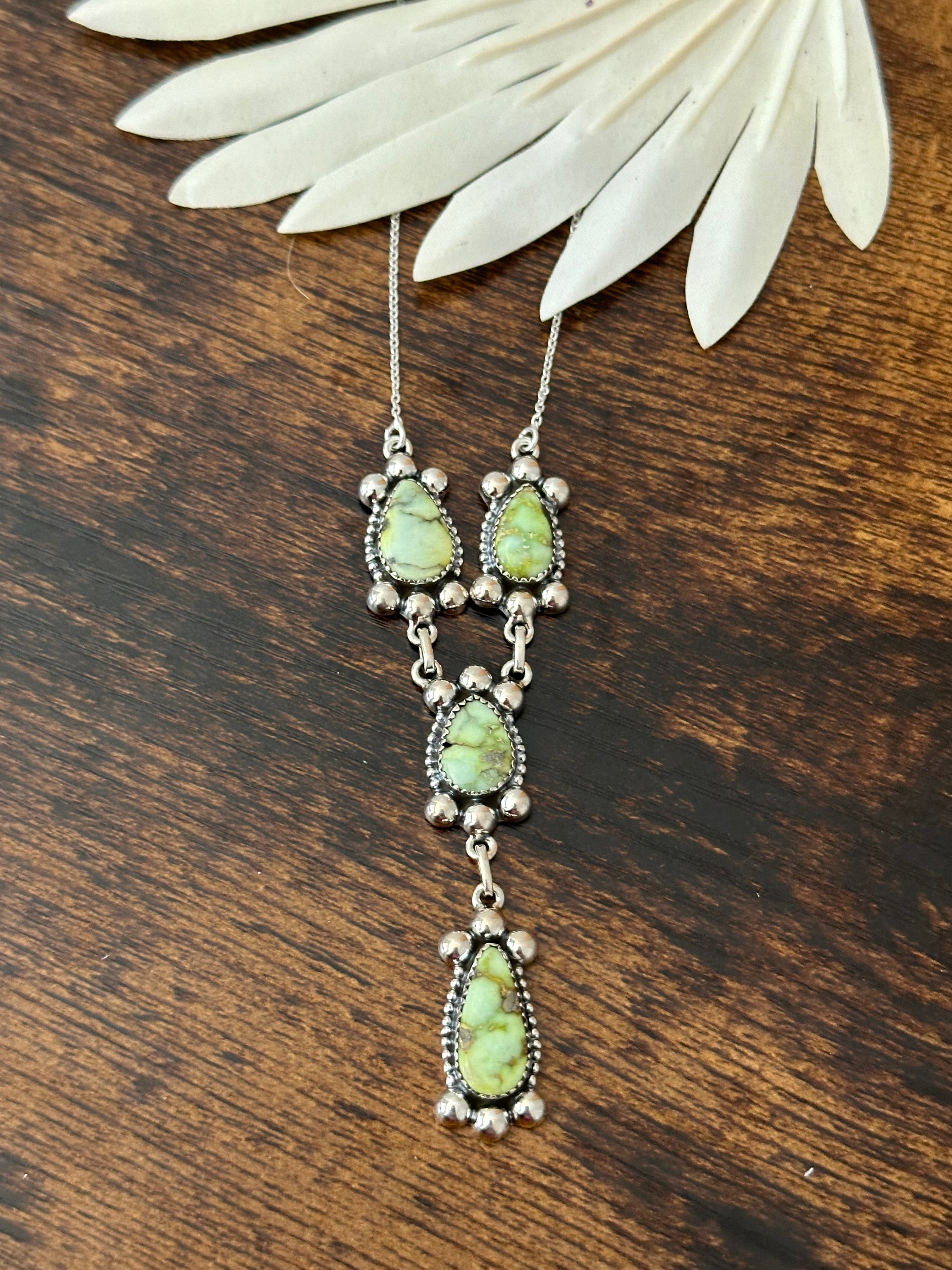 TTD Palomino Variscite & Sterling Silver Necklace