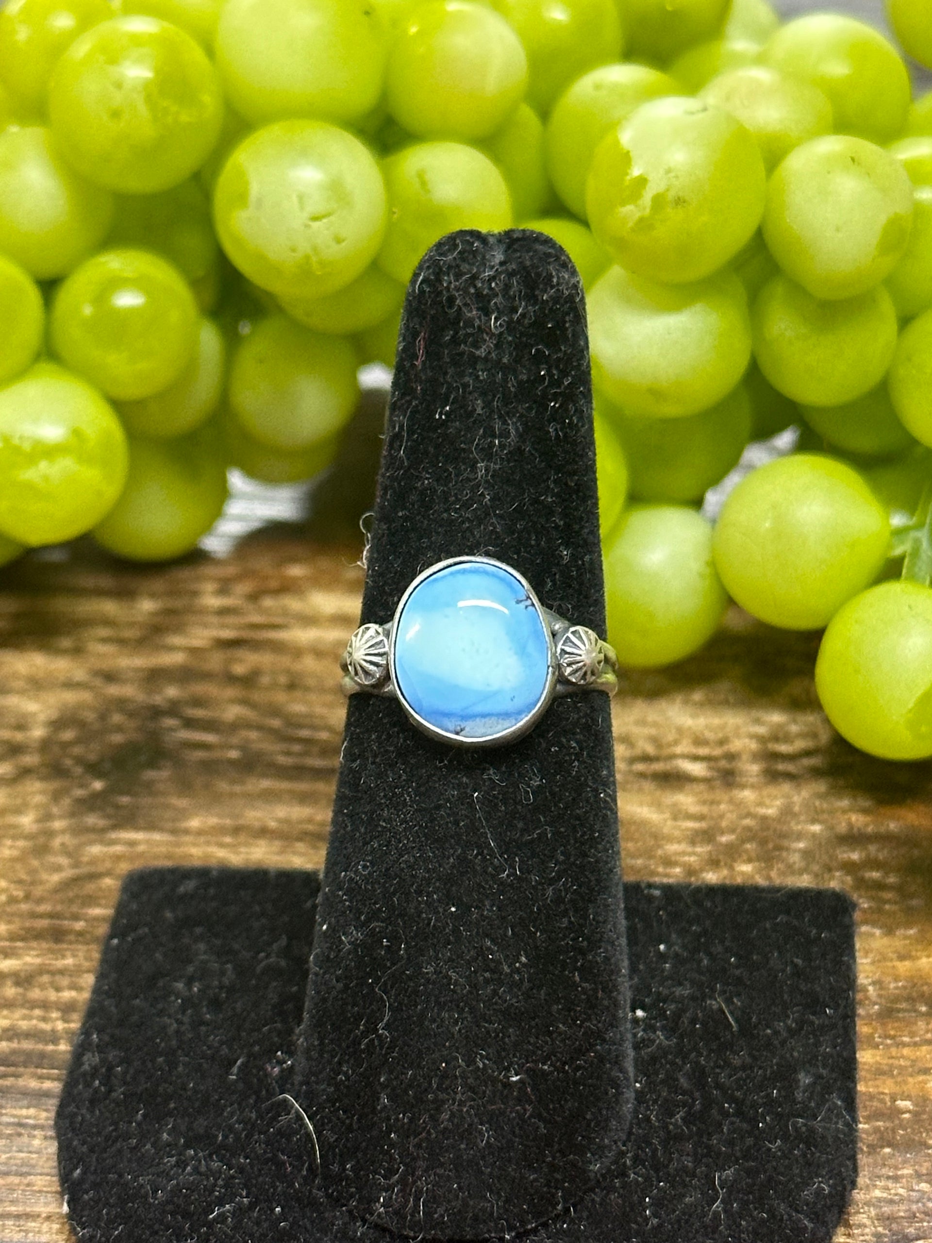 Navajo Made Golden Hills Turquoise & Sterling Silver Ring