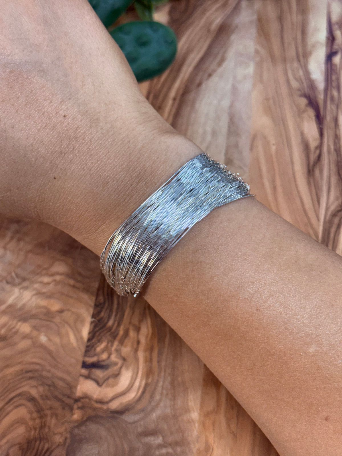 Southwest Handmade Liquid Silver 50 Strand Bracelet