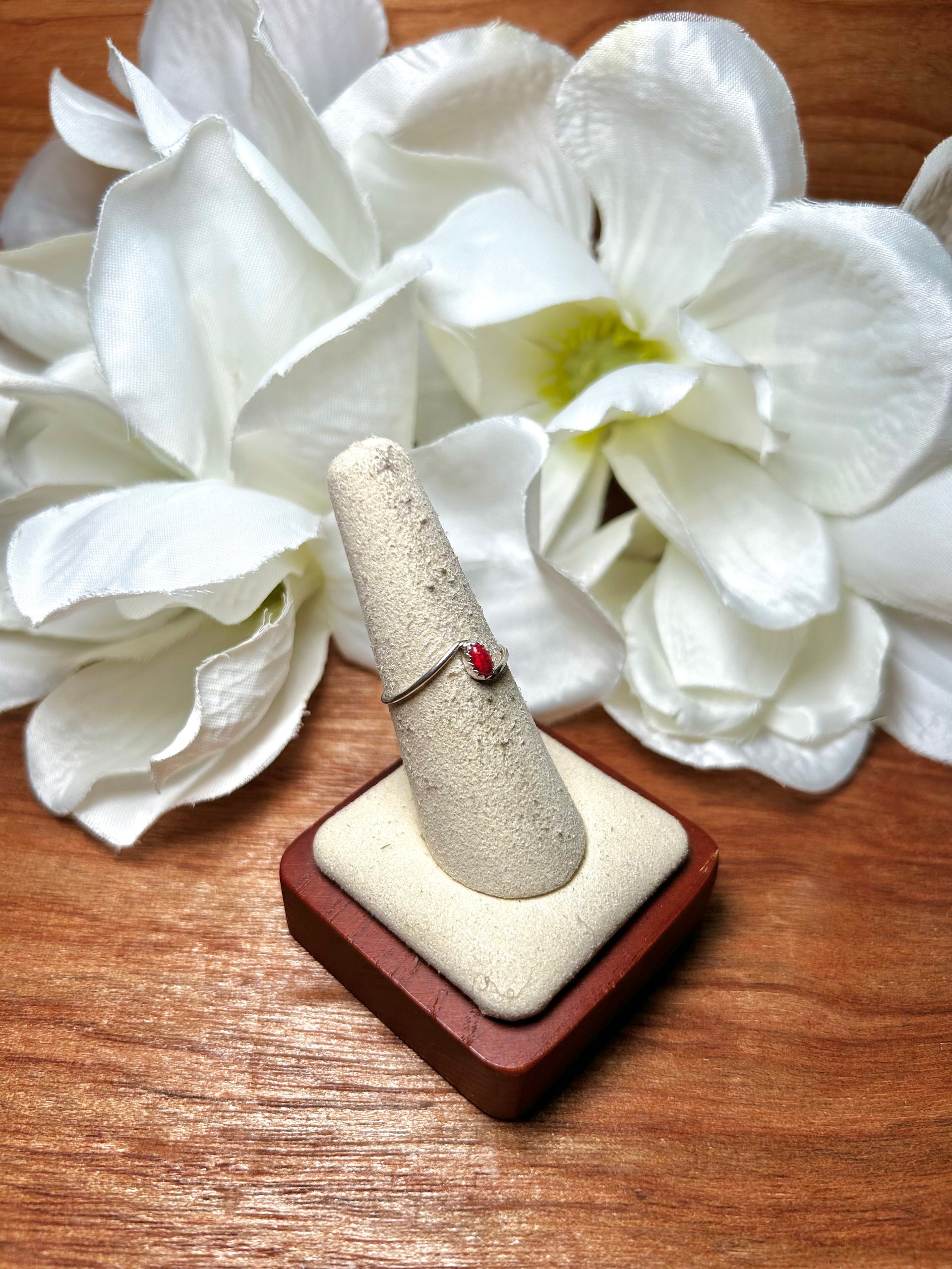 Navajo Made Opal & Sterling Silver Cluster Ring