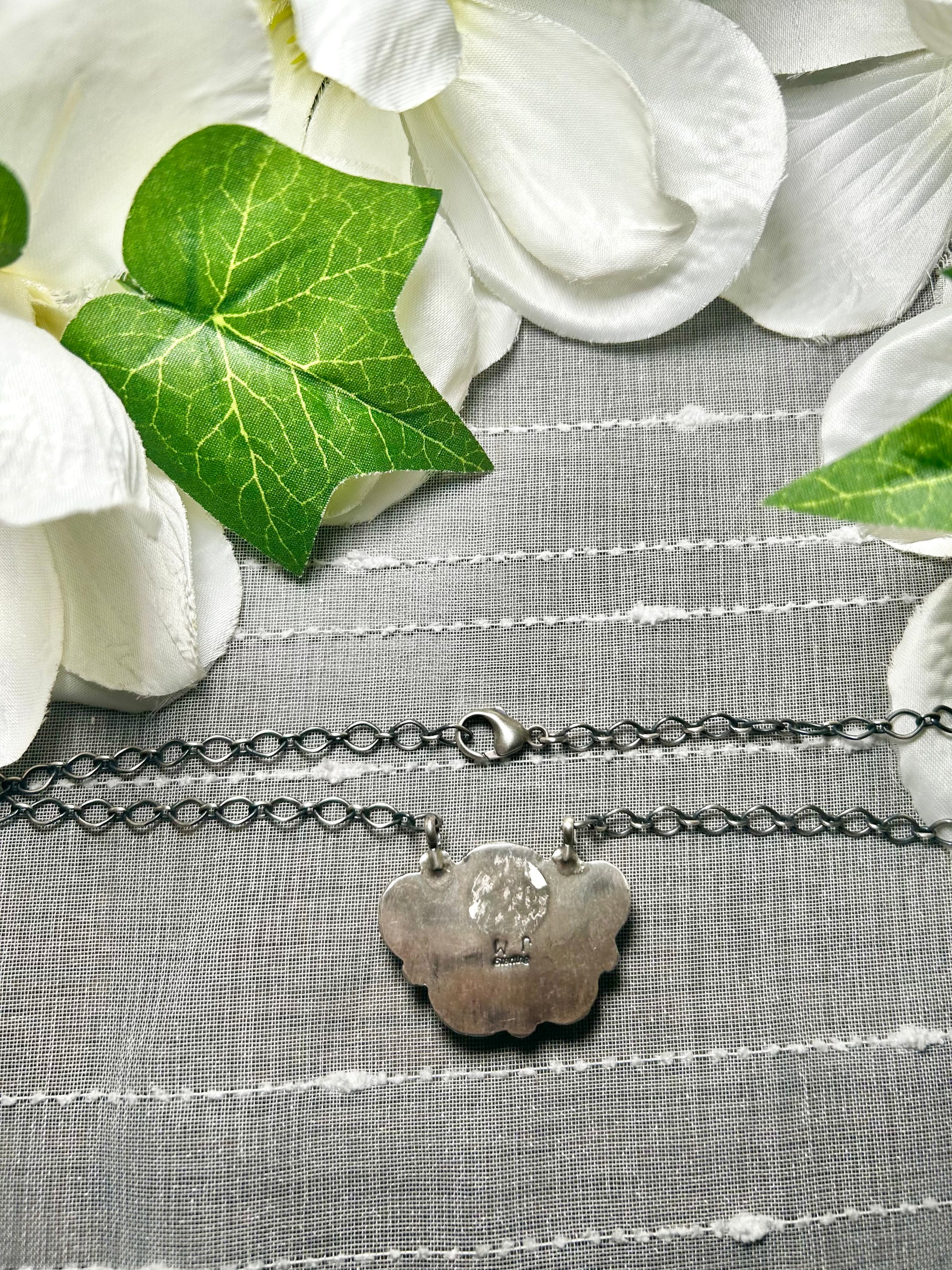 Navajo Made Mixed Turquoise & Sterling Silver Necklace