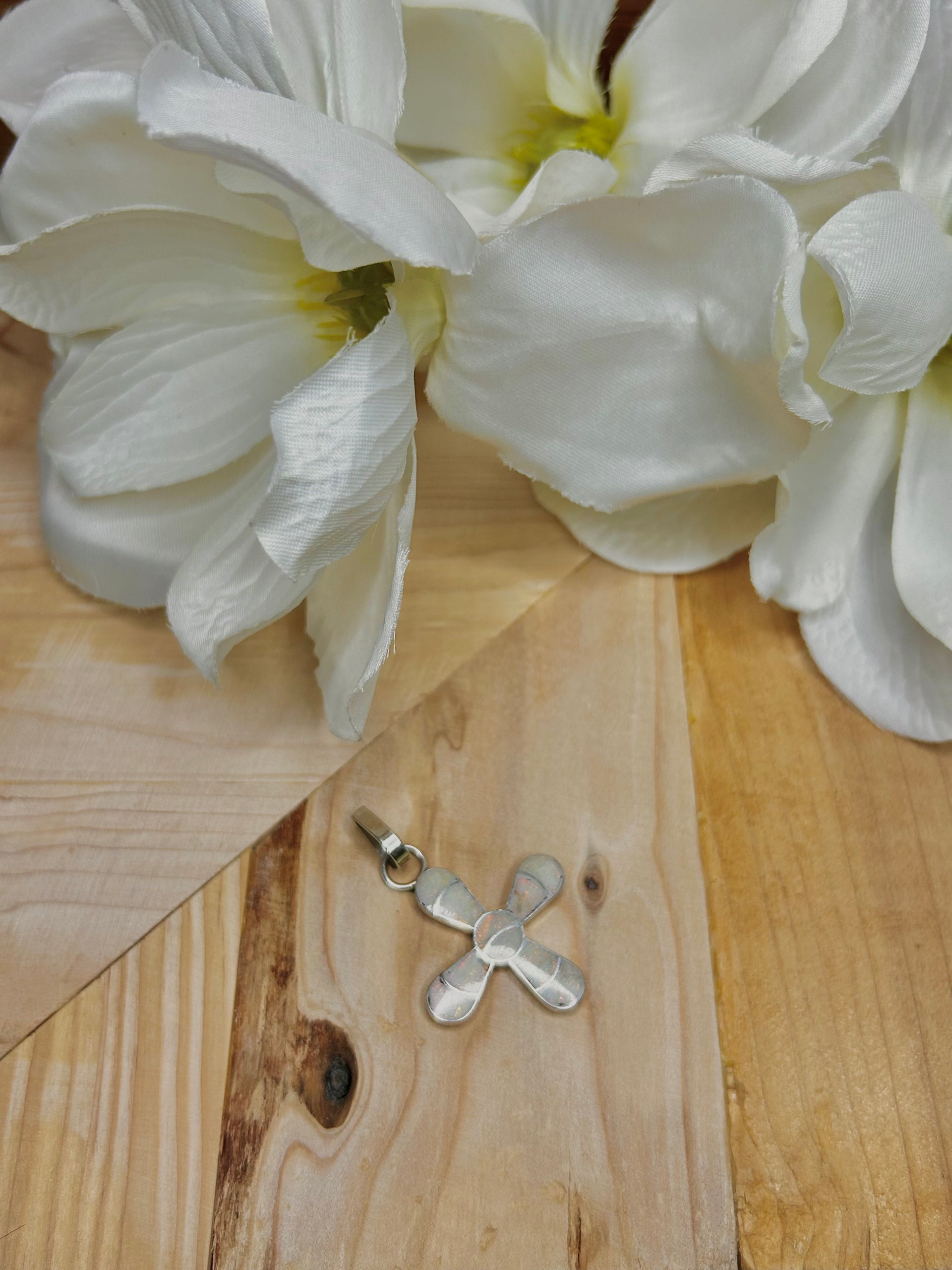 Navajo Made Opal & Sterling Silver Pendant