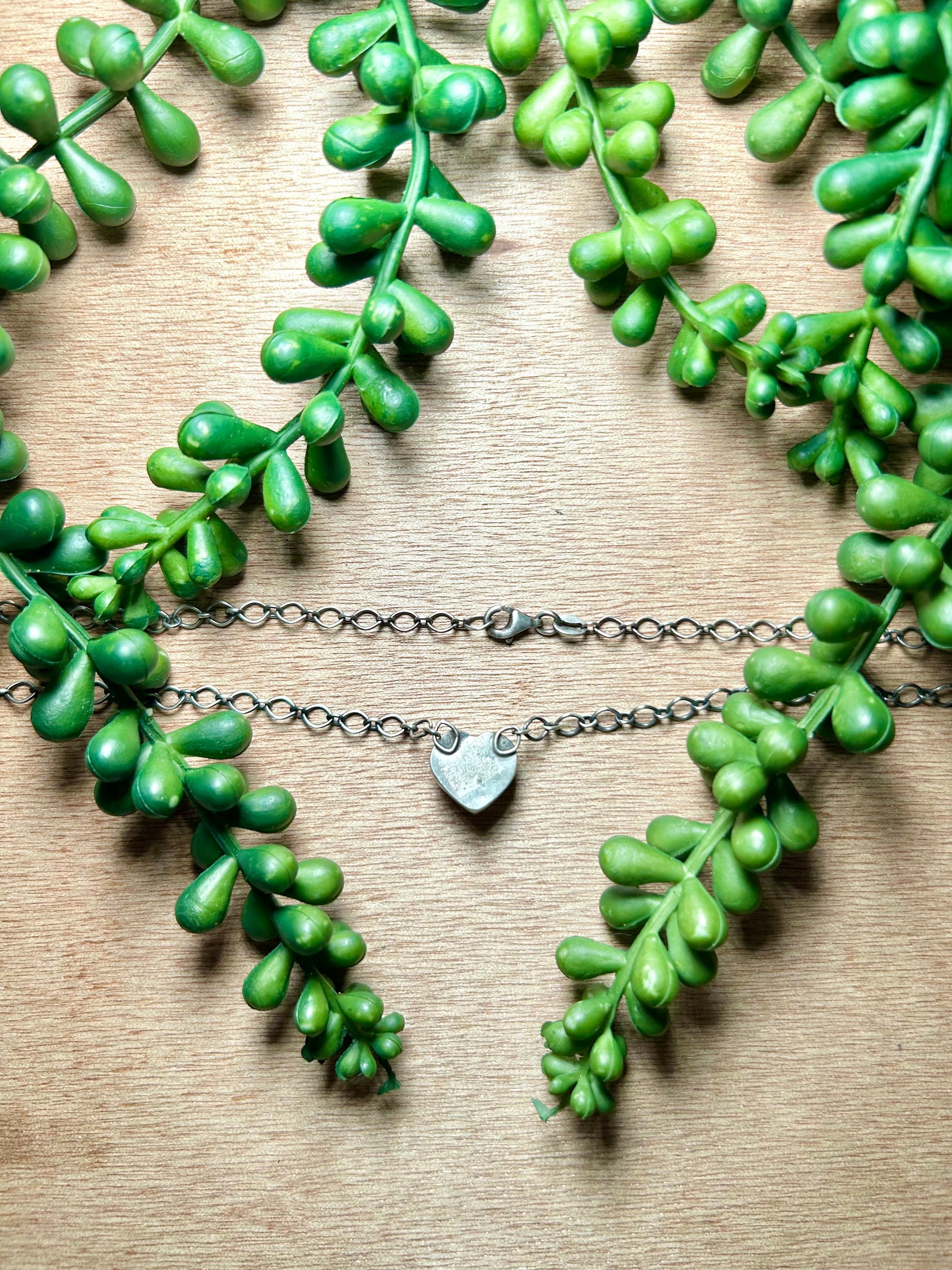 Navajo Made Rose Dahila & Sterling Silver Necklace