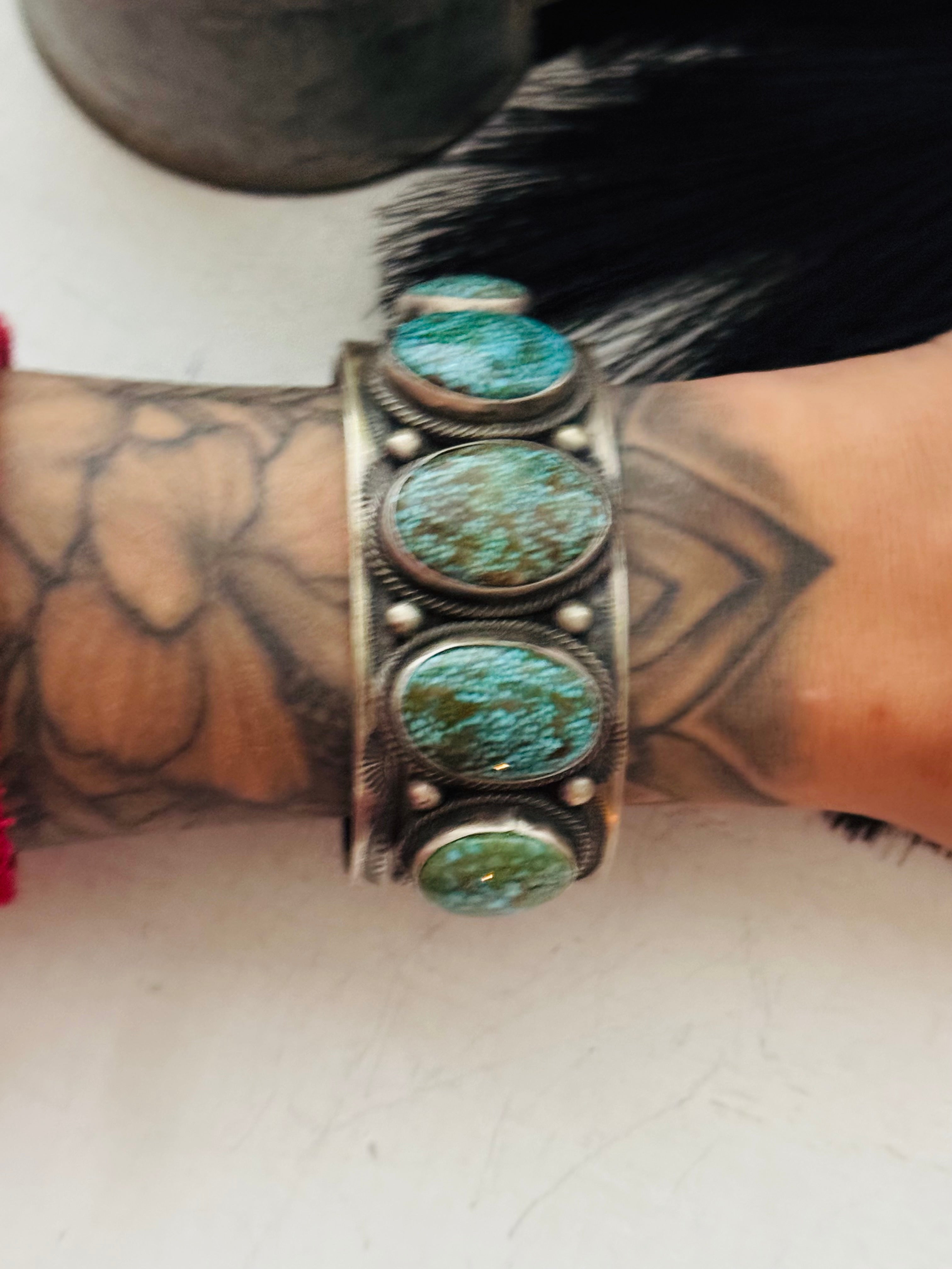 Bobby Johnson Sonoran Mountain Turquoise & Sterling Silver Cuff Bracelet