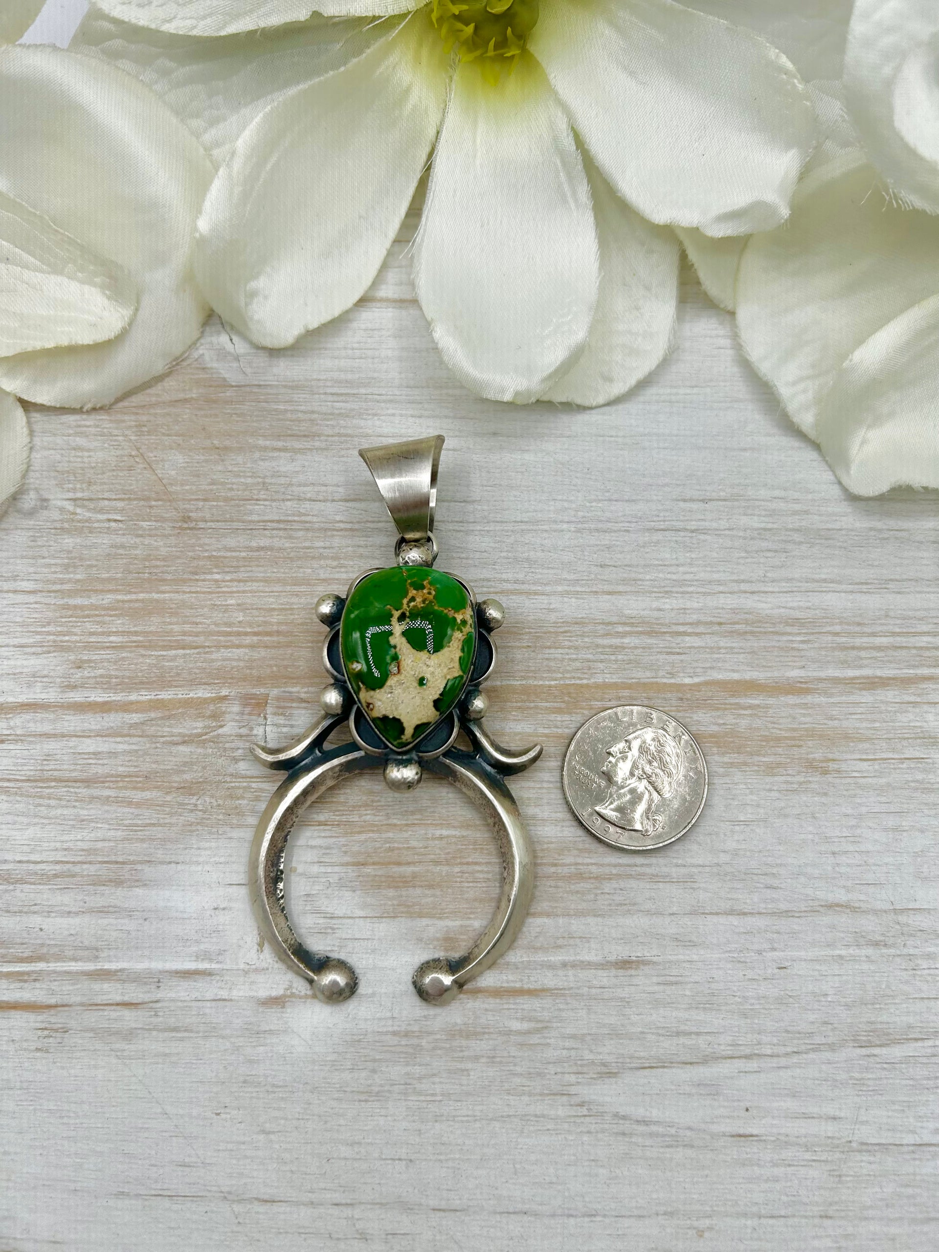 Chimney Butte Natural Royston Turquoise & Sterling Silver Pendant