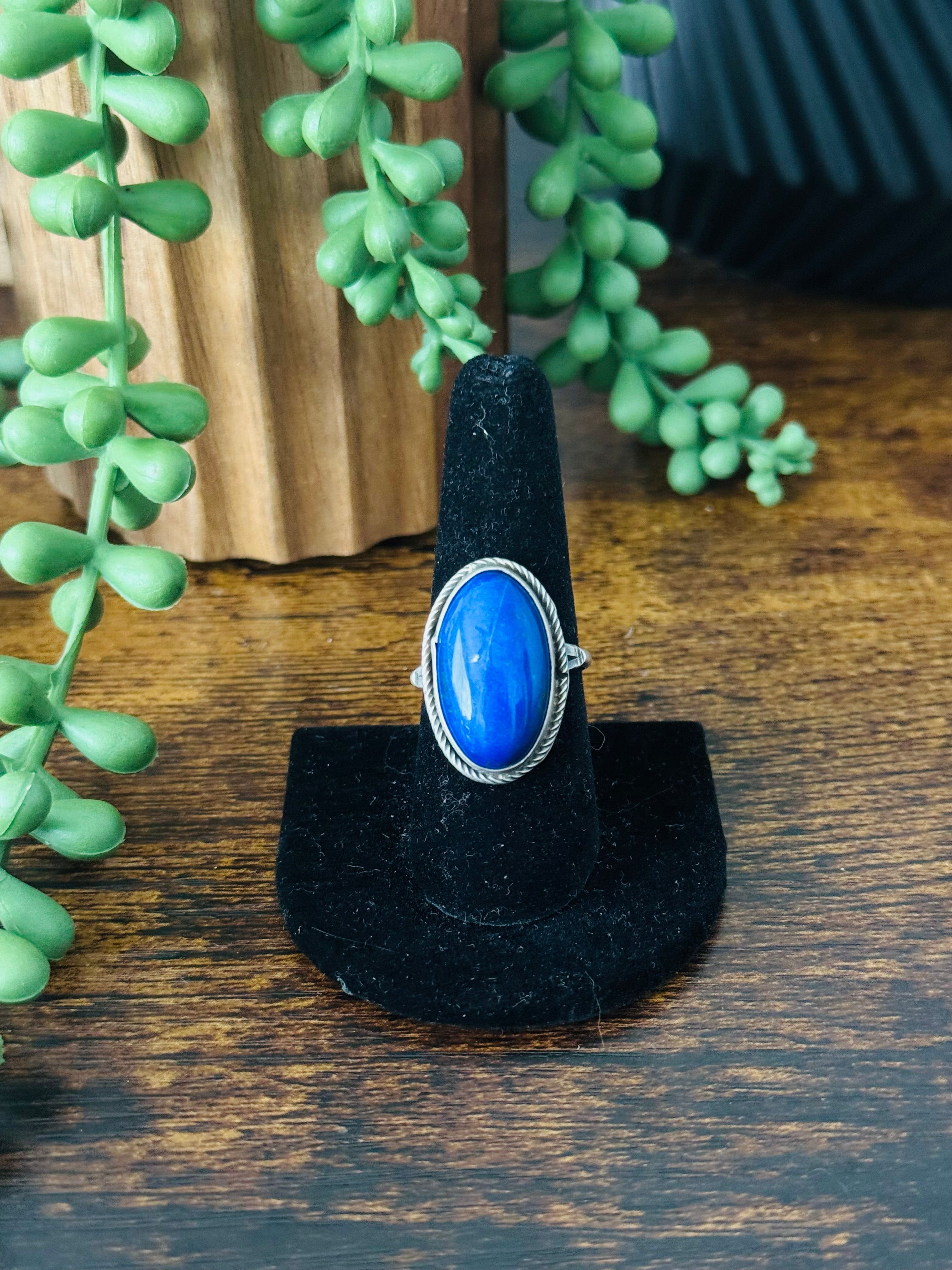 Navajo Made Lapis & Sterling Silver Ring