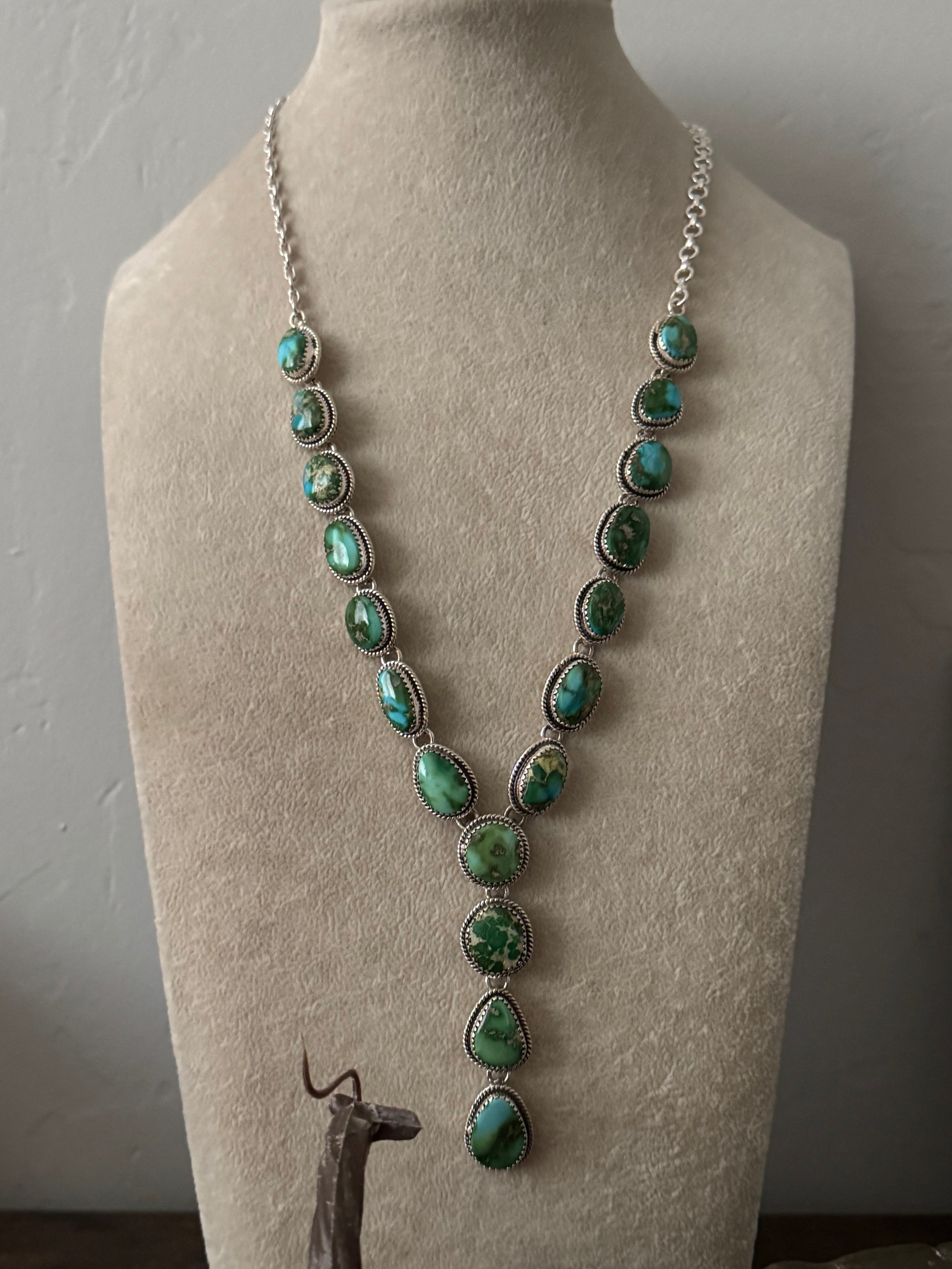 TTD Sonoran Mountain Turquoise & Sterling Silver Lariat Necklace