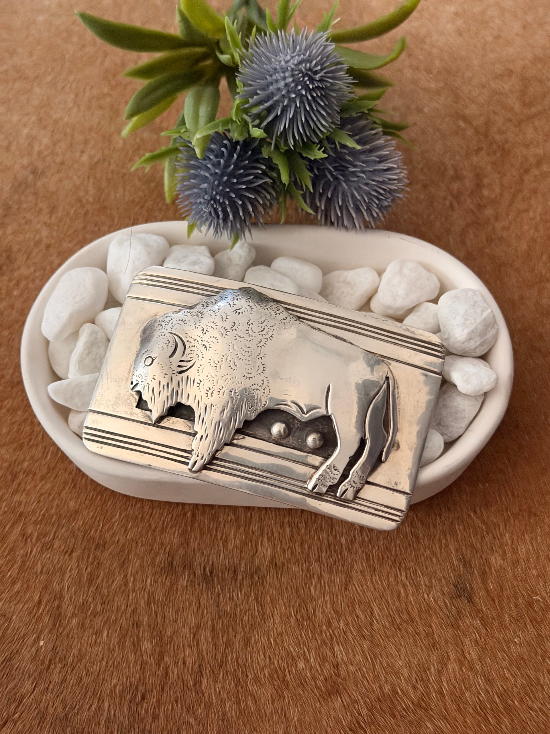 Tommy Singer Sterling Silver Belt Buckle