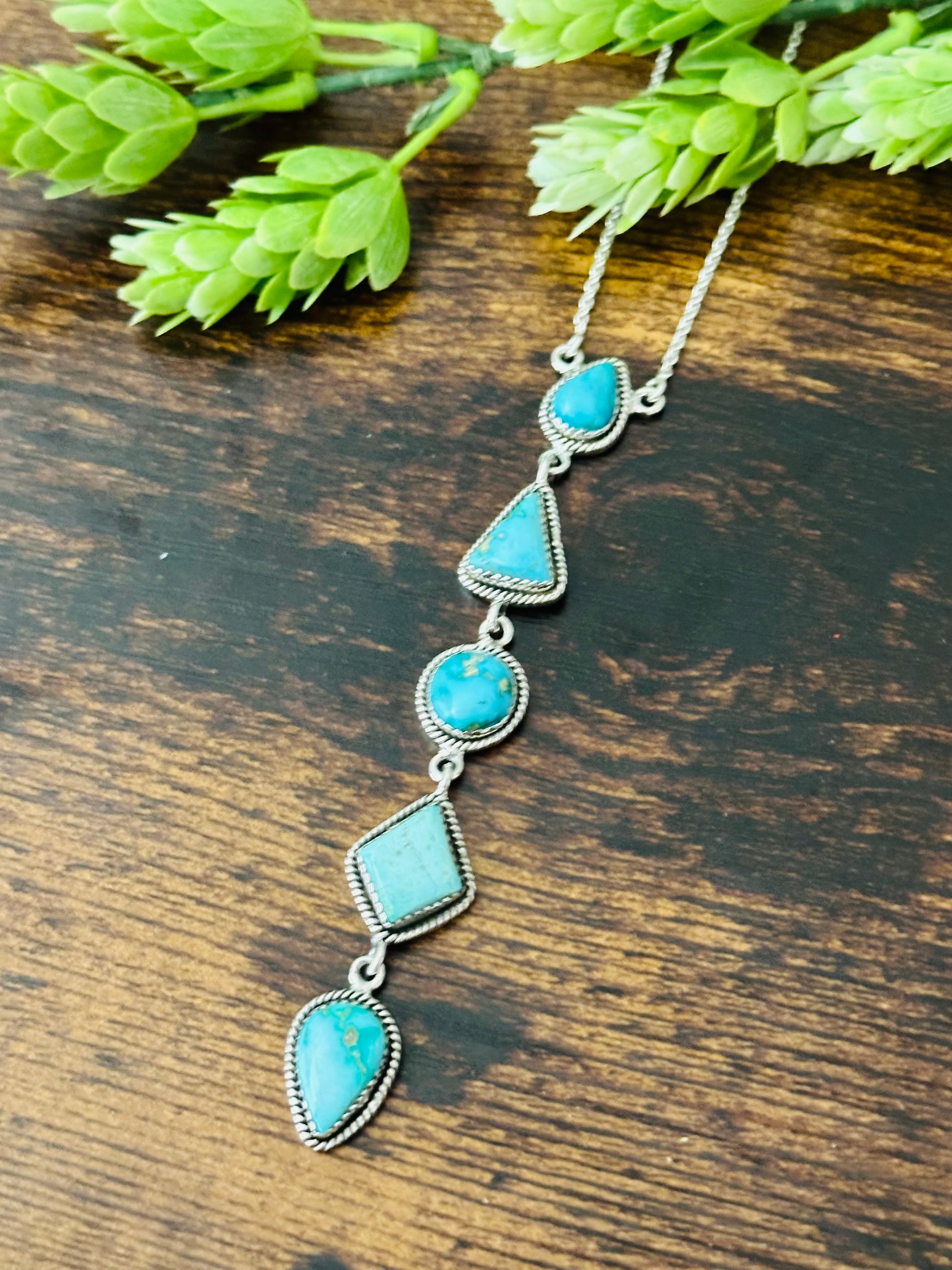 Southwest Made Sonoran Mountain Turquoise & Sterling Silver Necklace