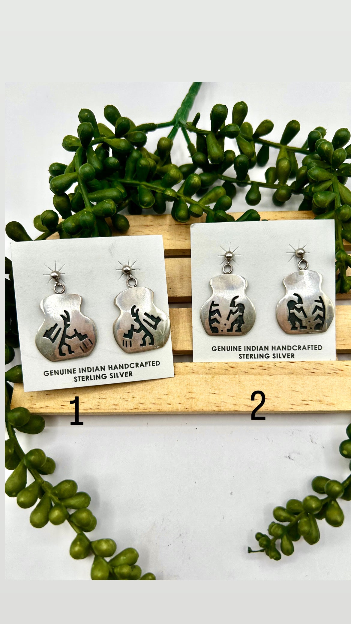 Hopi  Sterling Silver Post Earrings