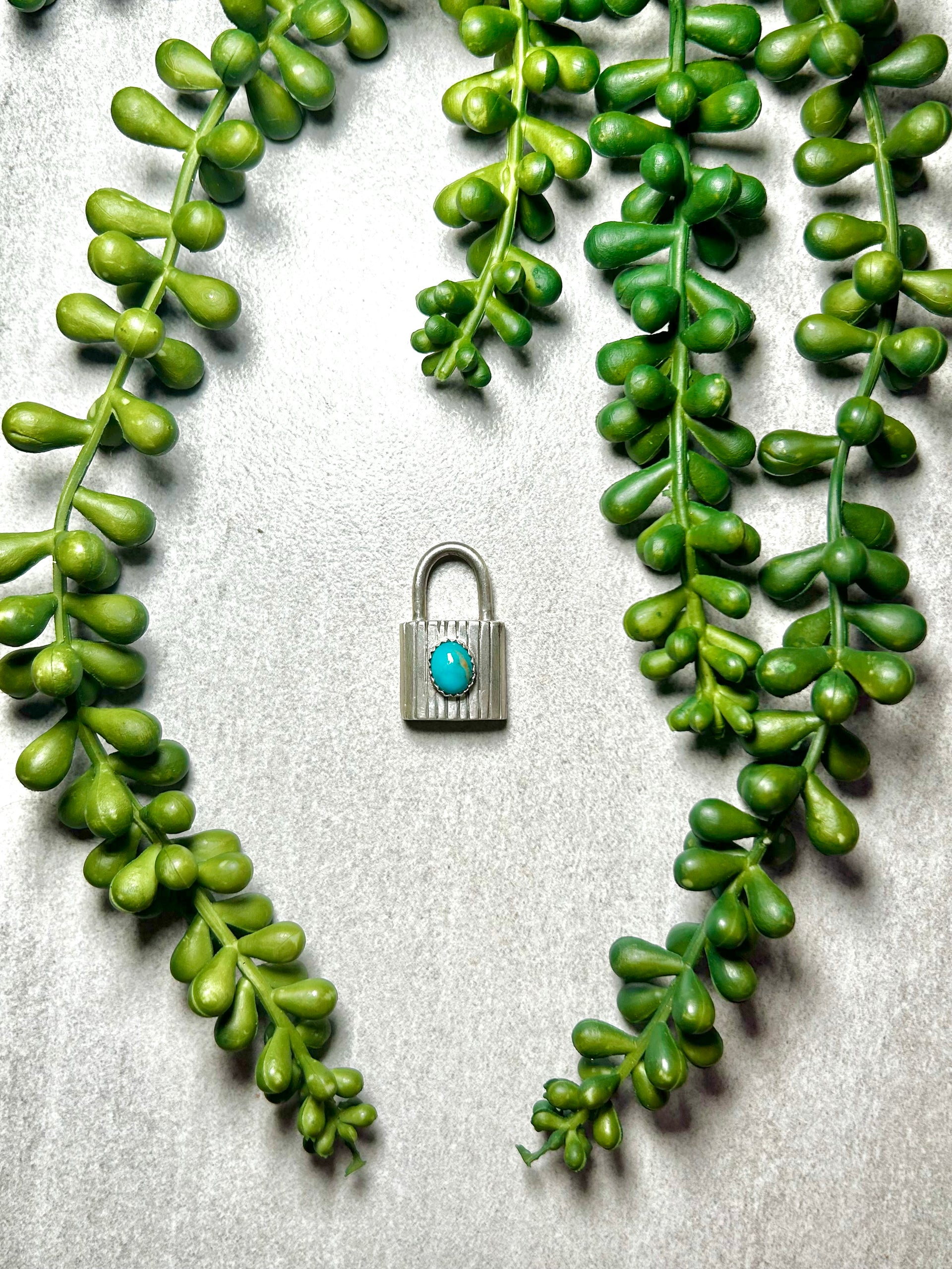 Navajo Made Kingman Turquoise & Sterling Silver Pendant