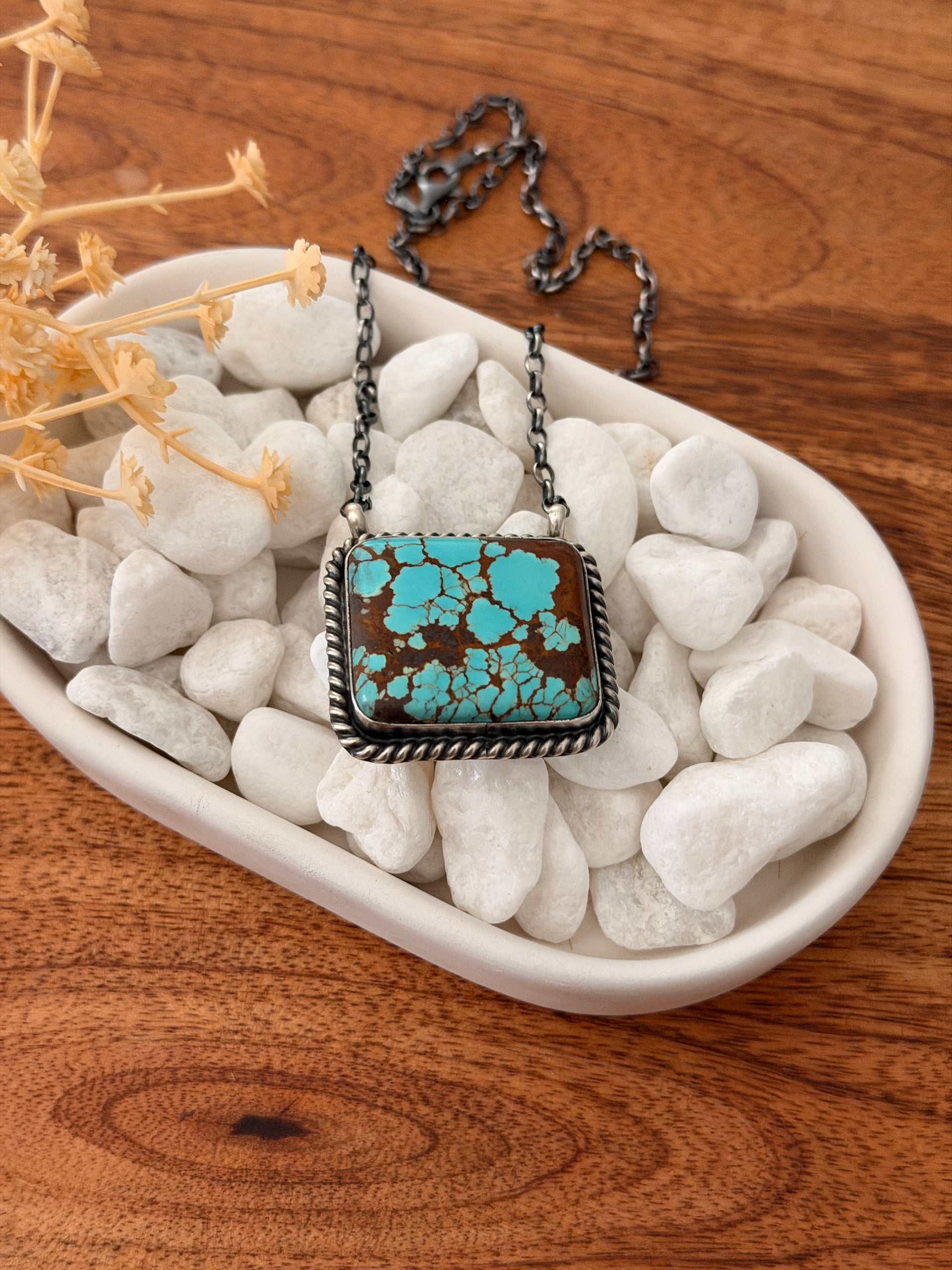 Judith Dixon Mine 8 Turquoise & Sterling Silver Necklace