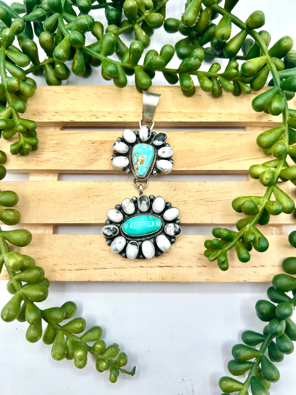 Travis Jim Multi Stone & Sterling Silver Pendant