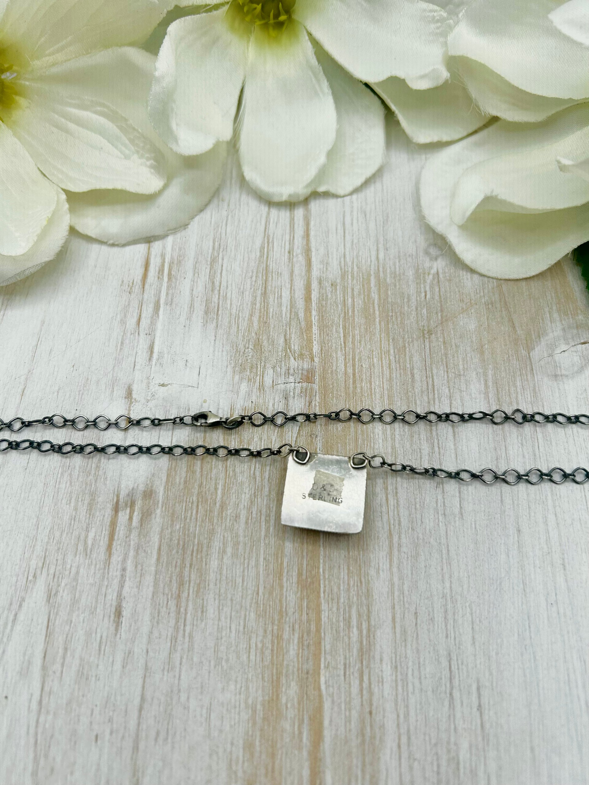 Navajo Made Wild Horse & Sterling Silver Necklace