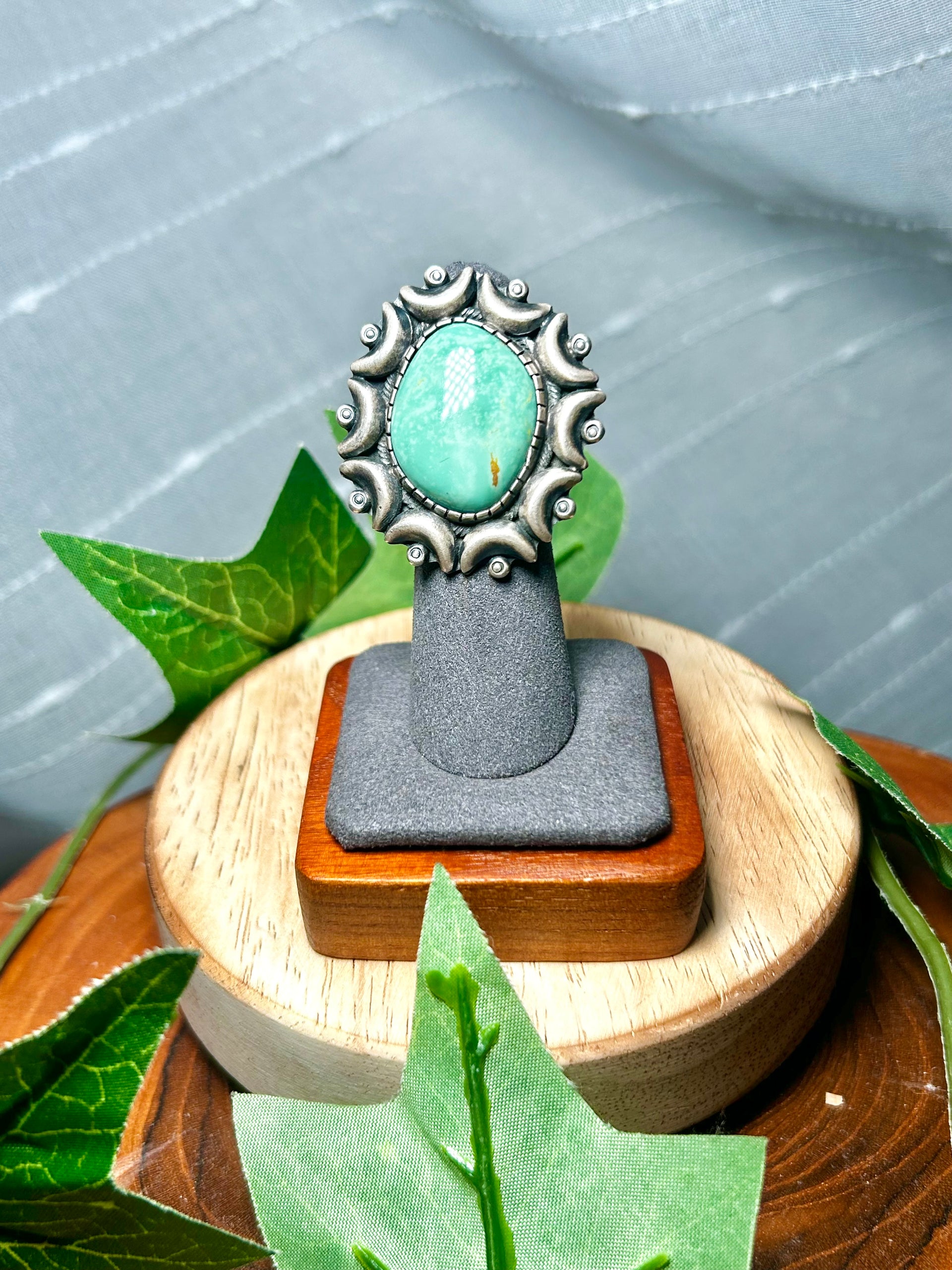 Danny Clark Kingman Turquoise & Sterling Silver Ring Size 5