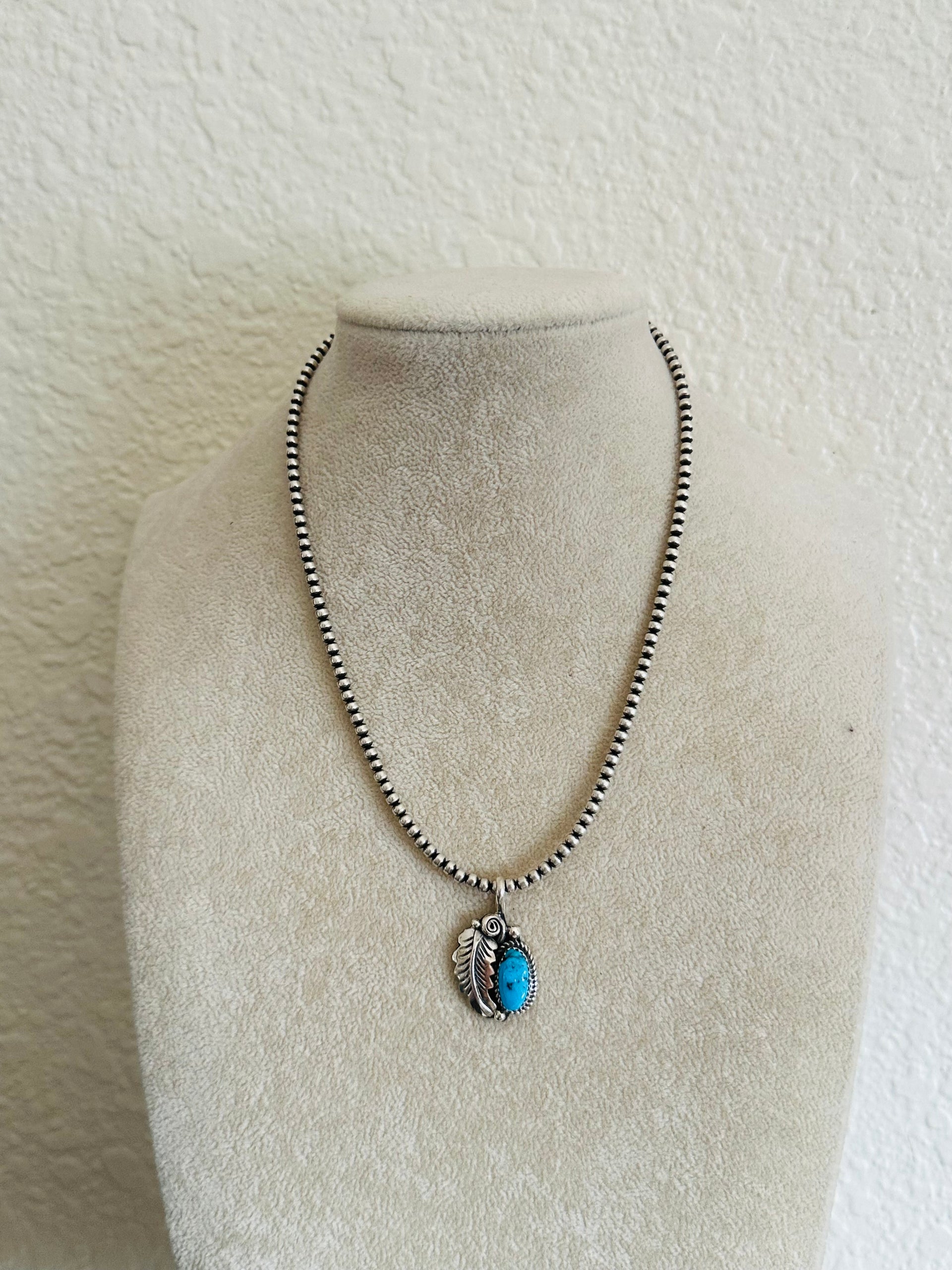 Julia Etsitty Kingman Turquoise & Sterling Silver Pendants