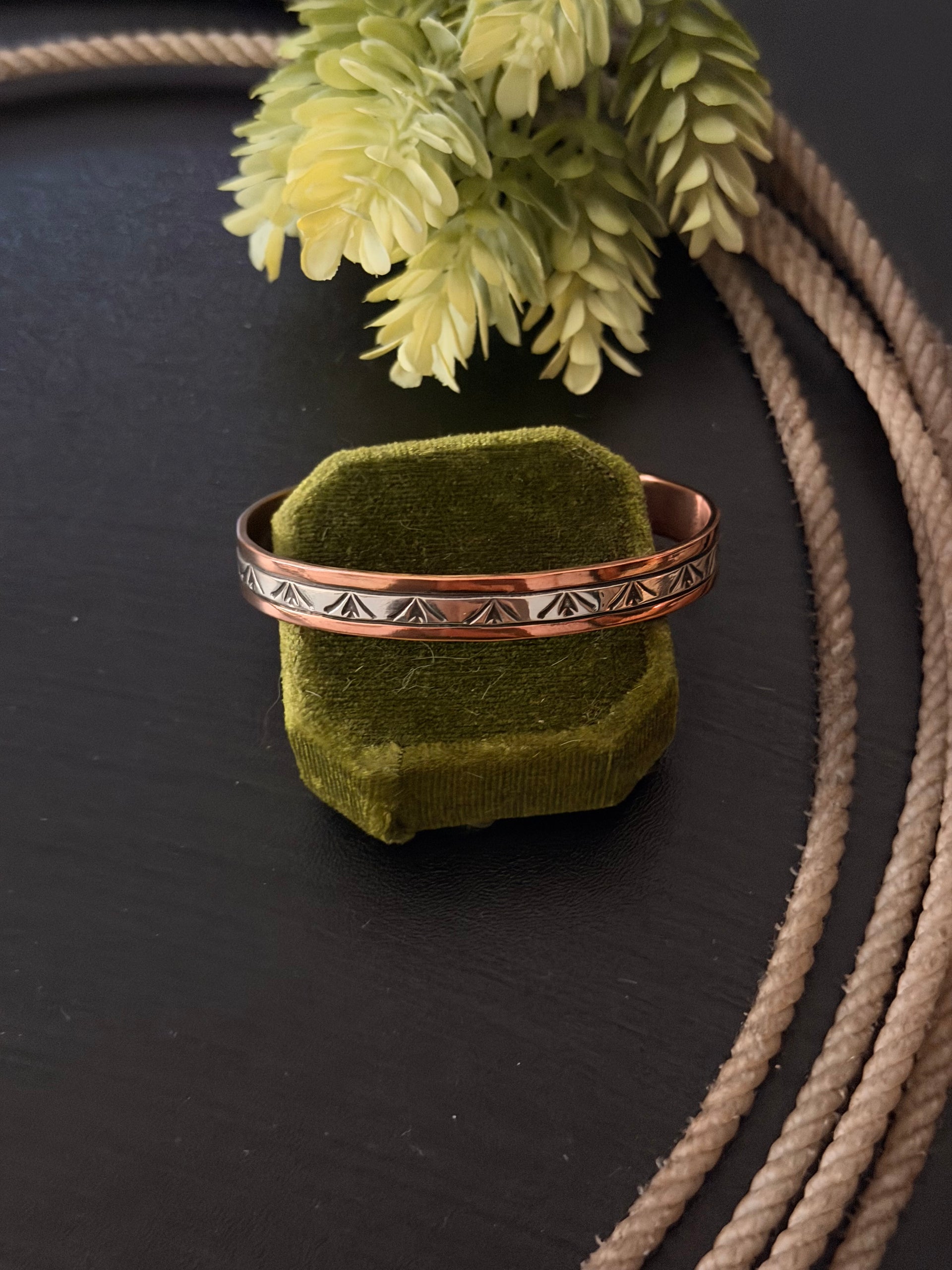 Wylie Secatero Copper & Sterling Silver Cuff Bracelet