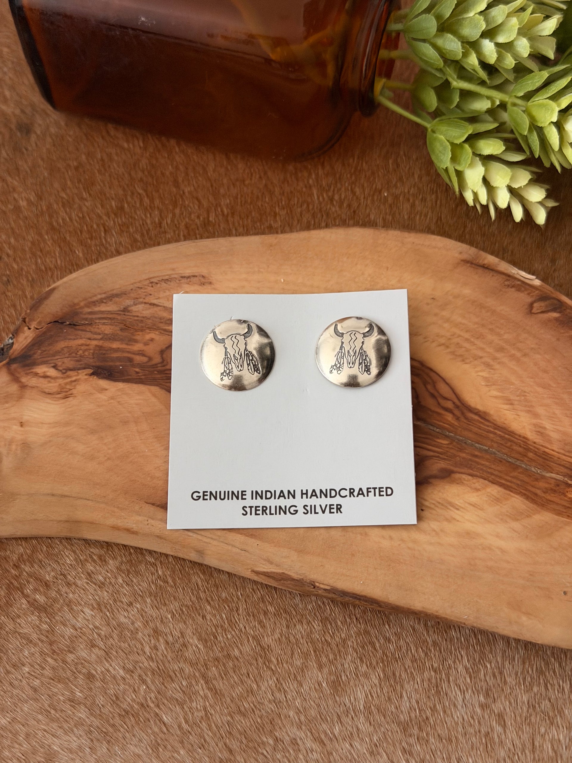 Navajo Made Sterling Silver Post Earrings